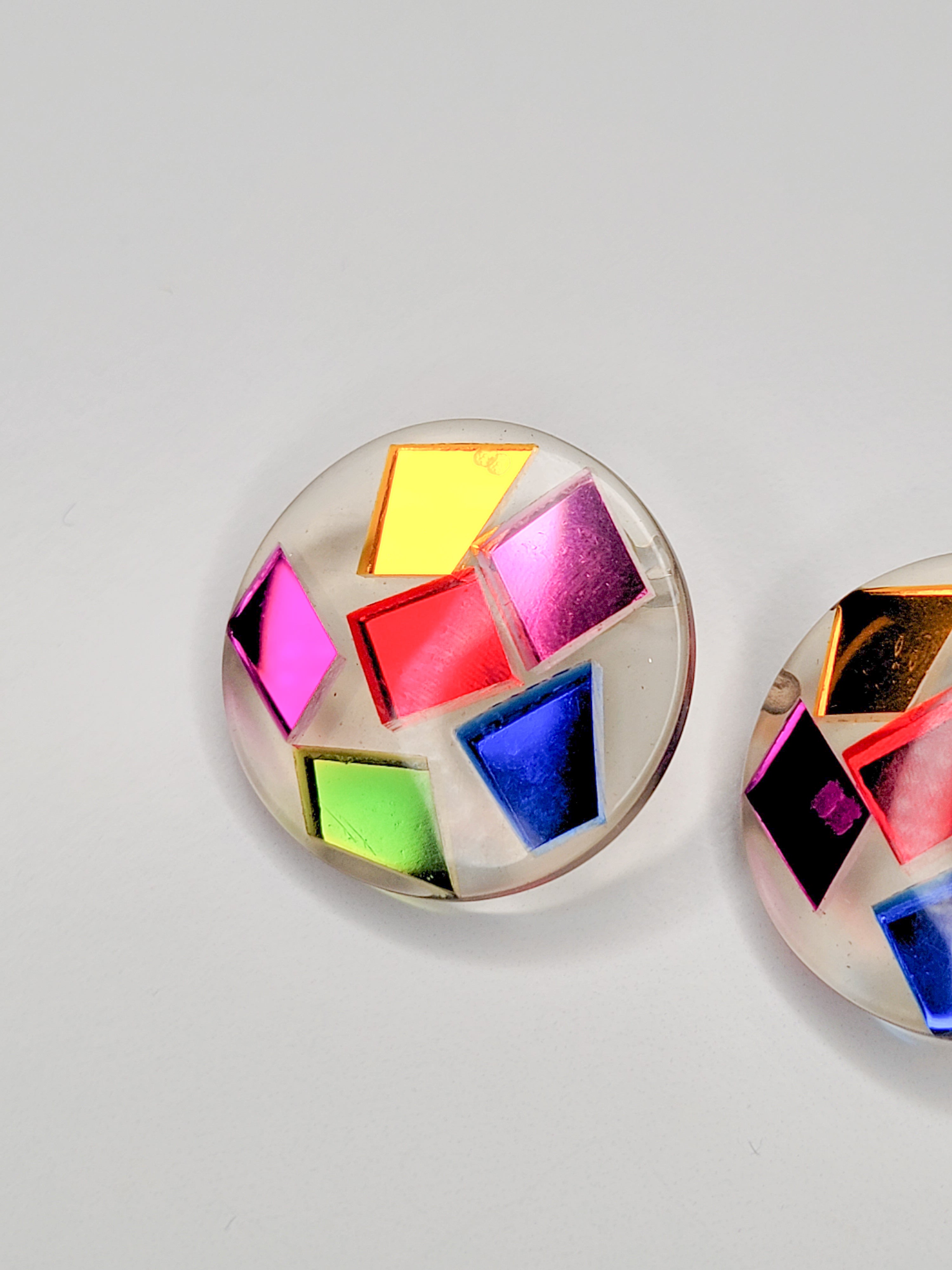 1980s Rainbow Glass Earrings