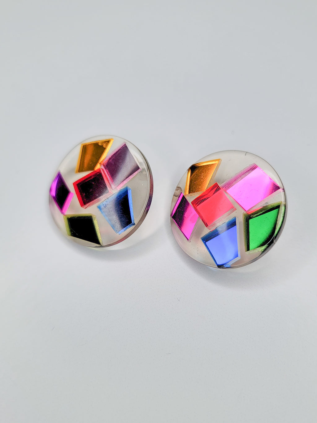 1980s Rainbow Glass Earrings