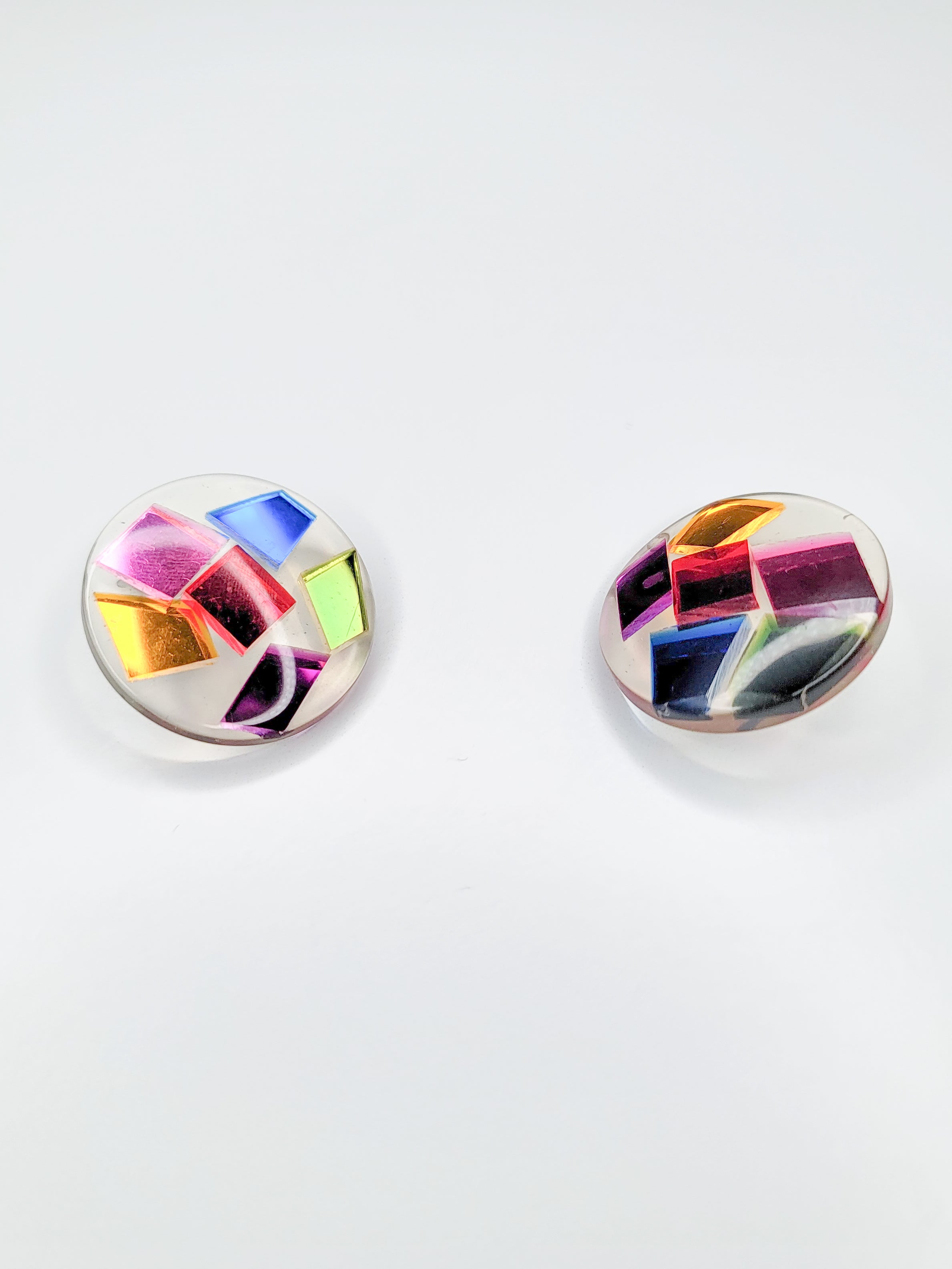 1980s Rainbow Glass Earrings