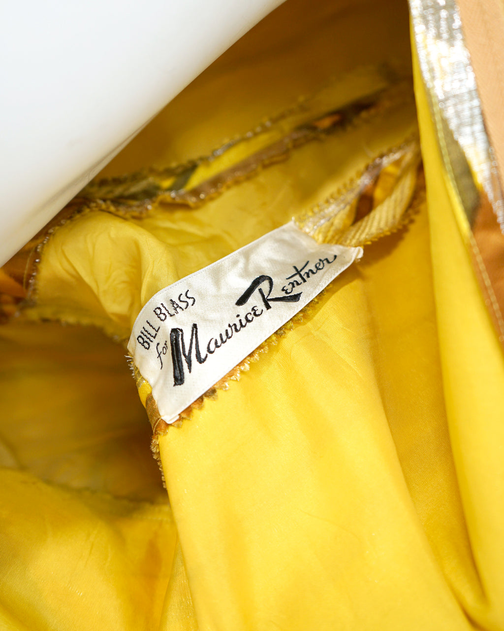 1960s Bill Blass for Maurice Rentner Mod Metallic Dress