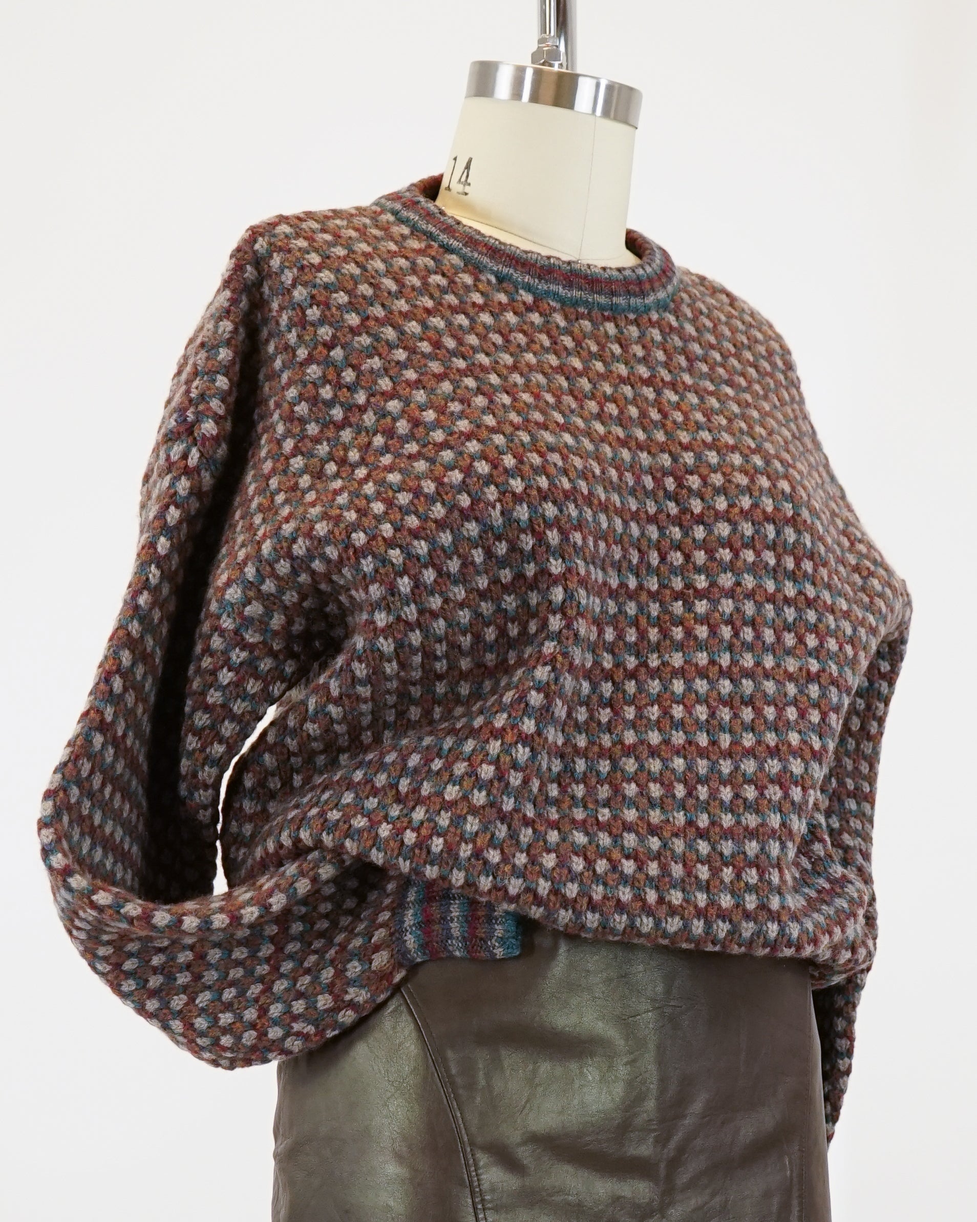 1990s Textured Crewneck Sweater