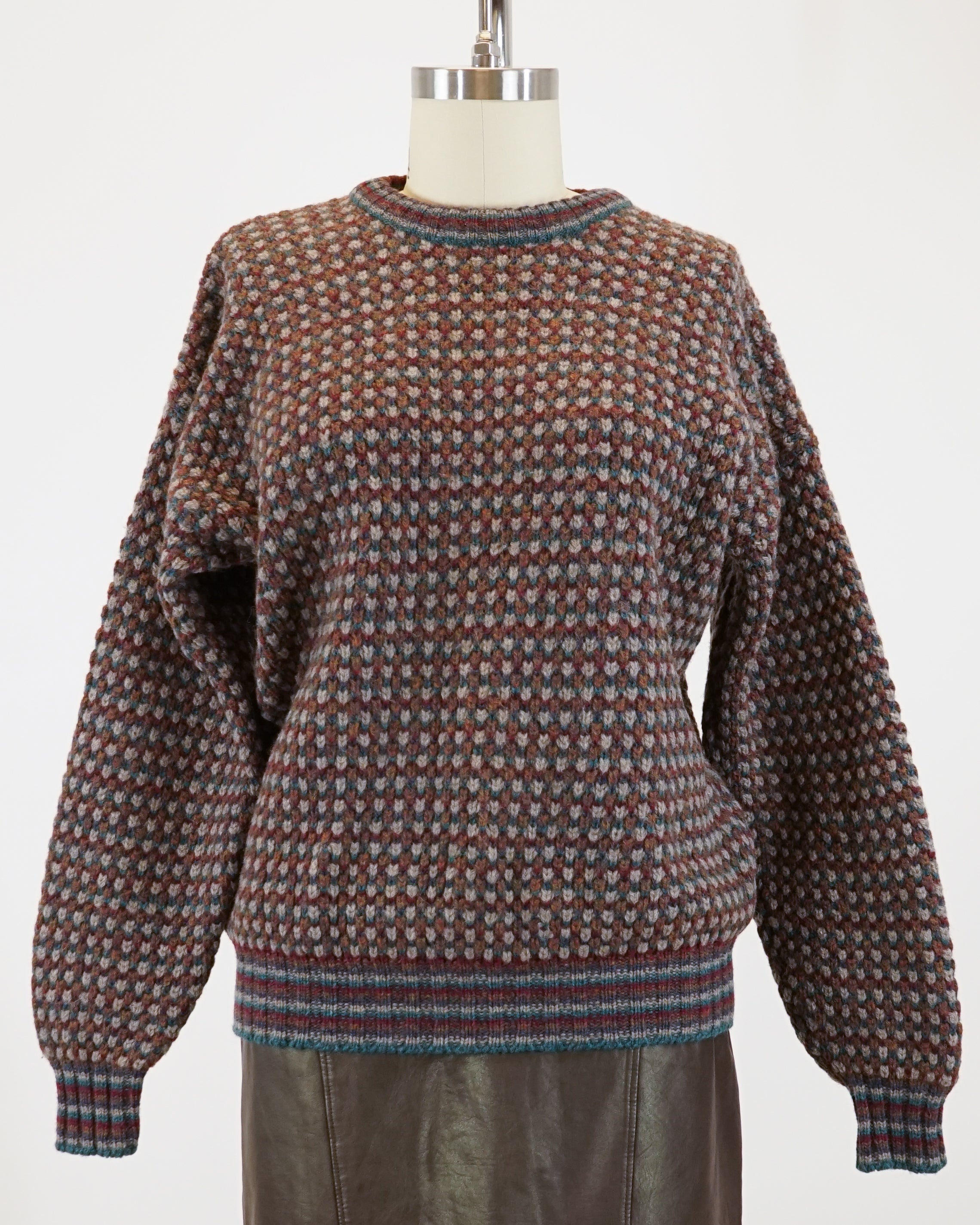 1990s Textured Crewneck Sweater