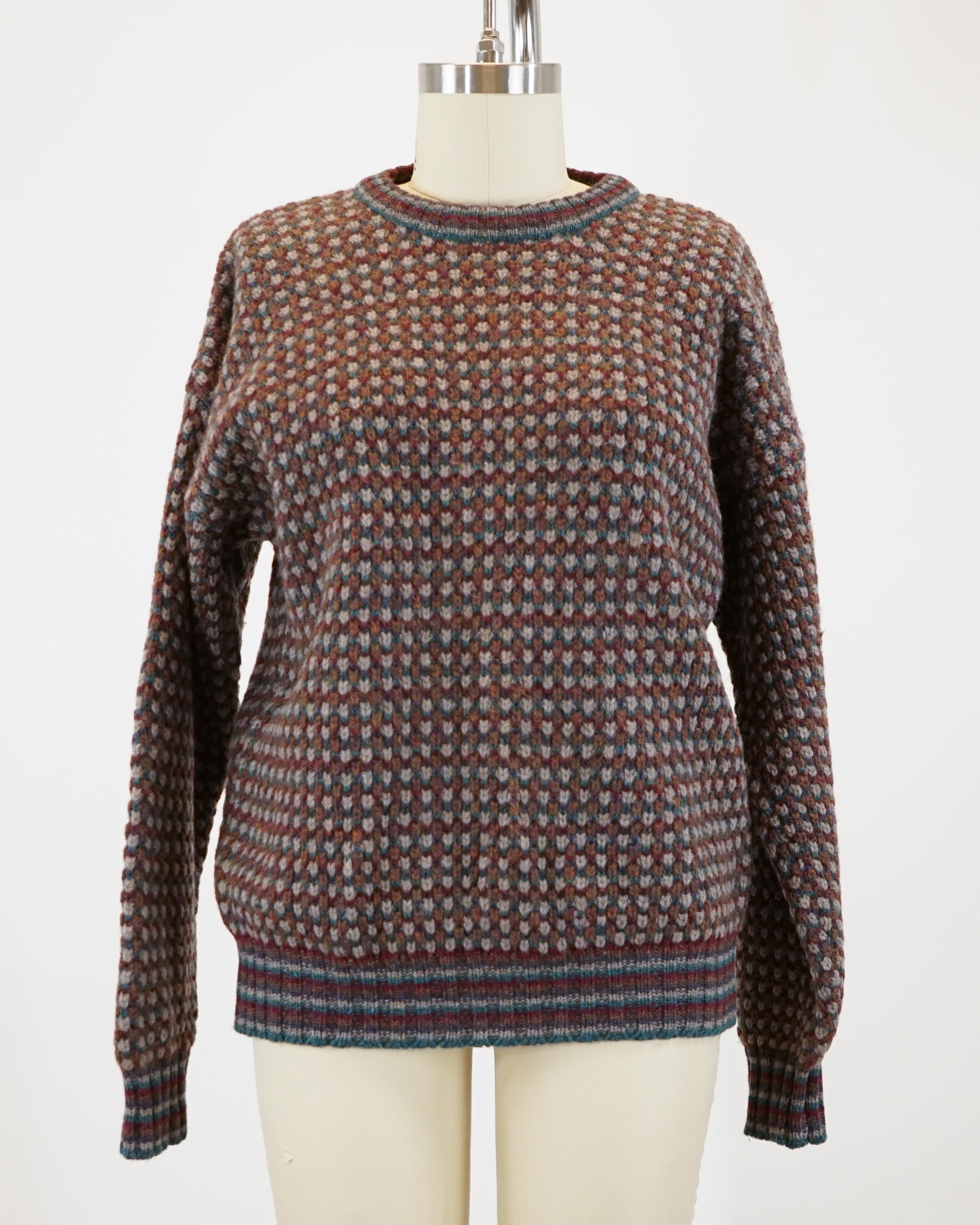 1990s Textured Crewneck Sweater