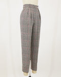 80s Ungaro Ter Wool & Linen Blend Glen Check Pants