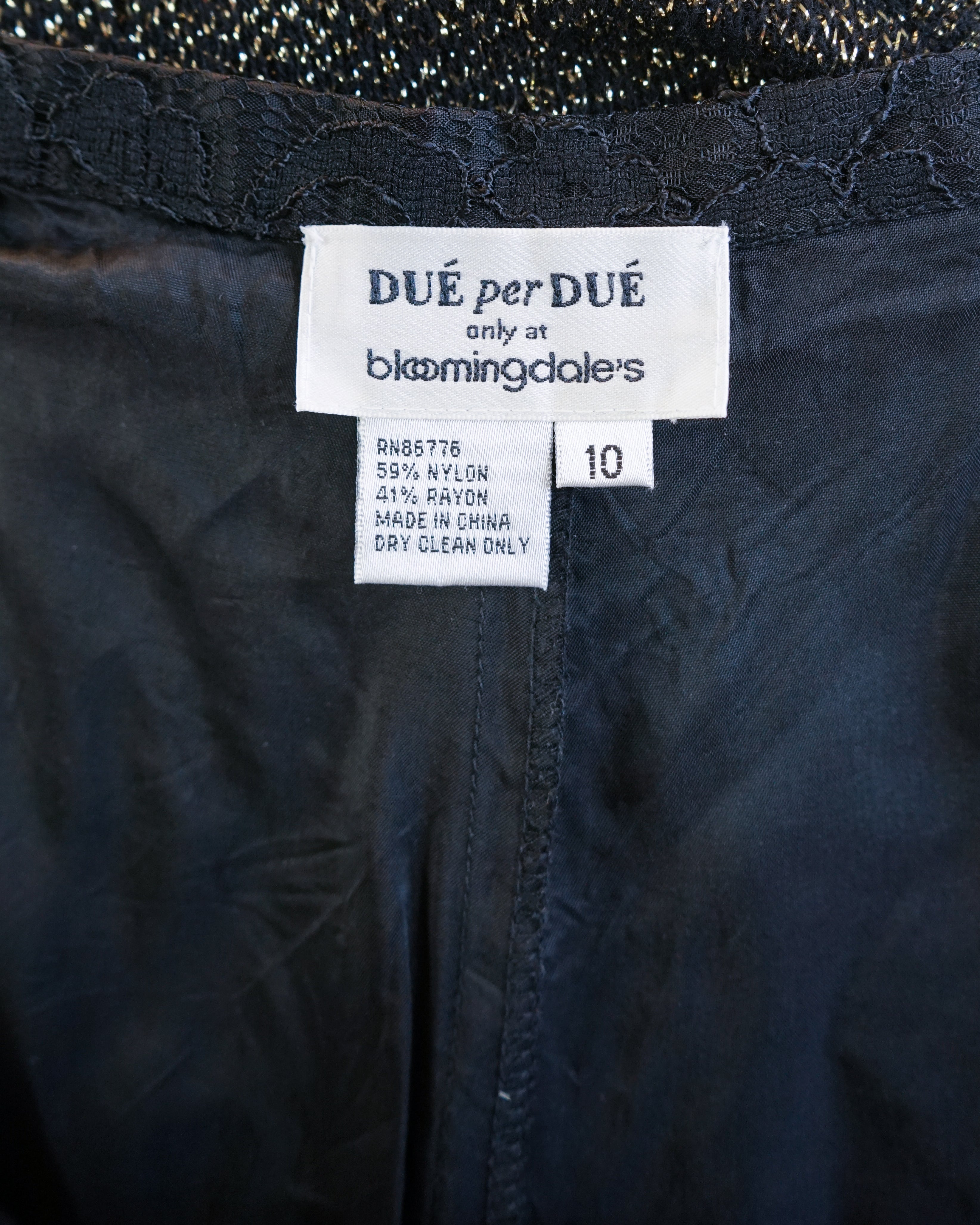 90s Bloomingdale's Fully Lined Black Lace Pants