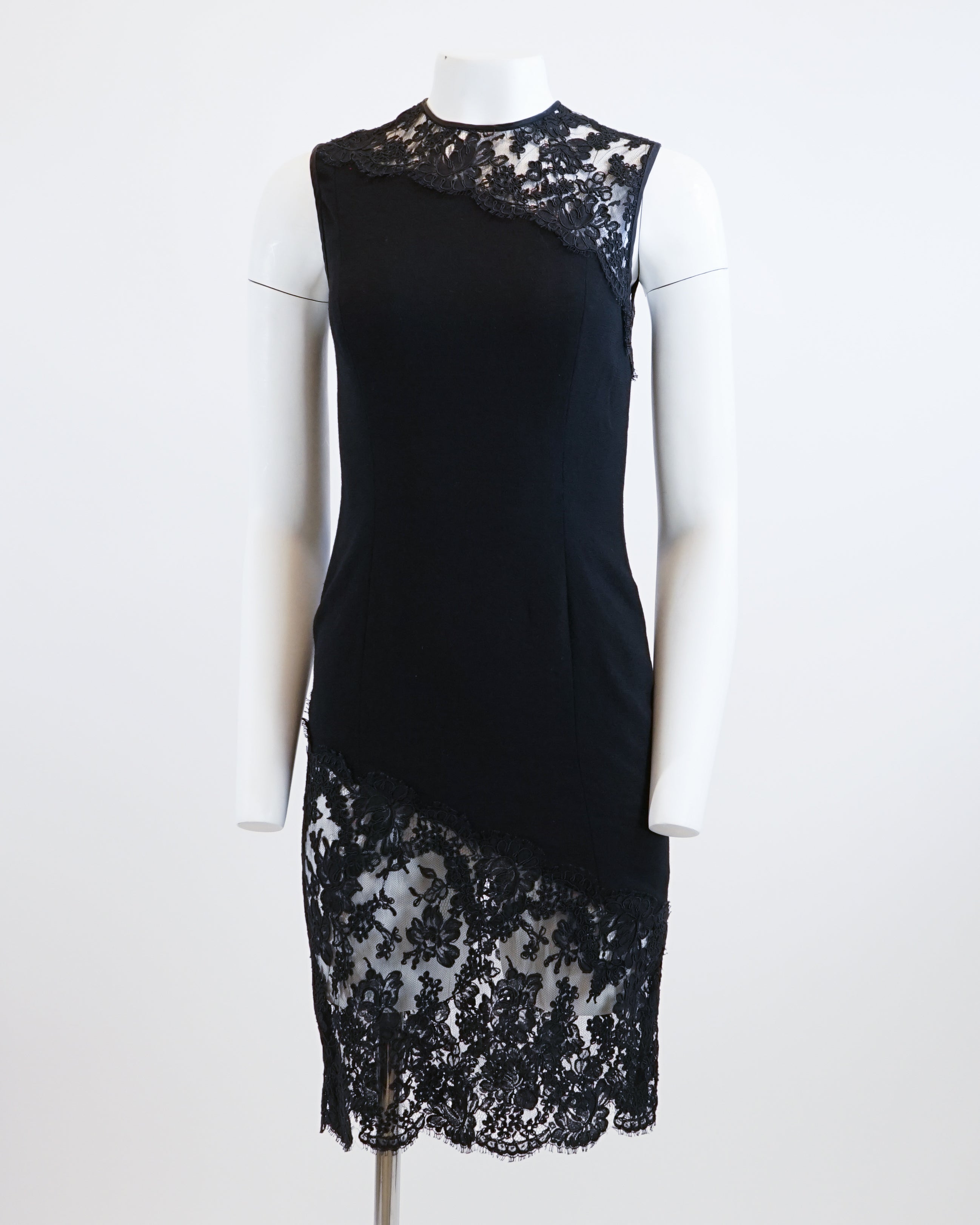 00s Ultra Sexy Black Lace w Red Lining Mini Dress