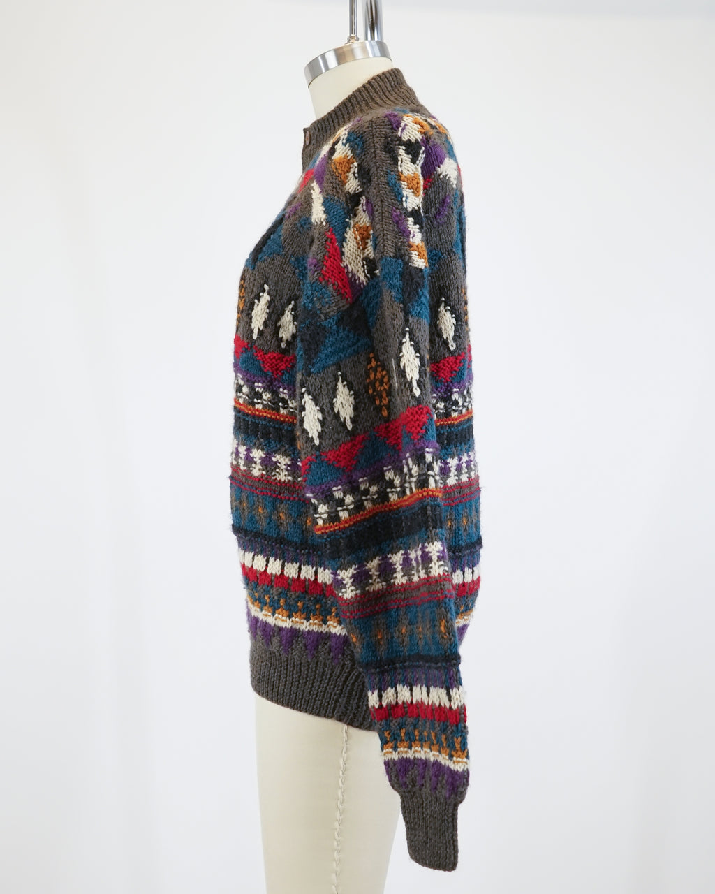 1990s Hand Knit Popover Sweater