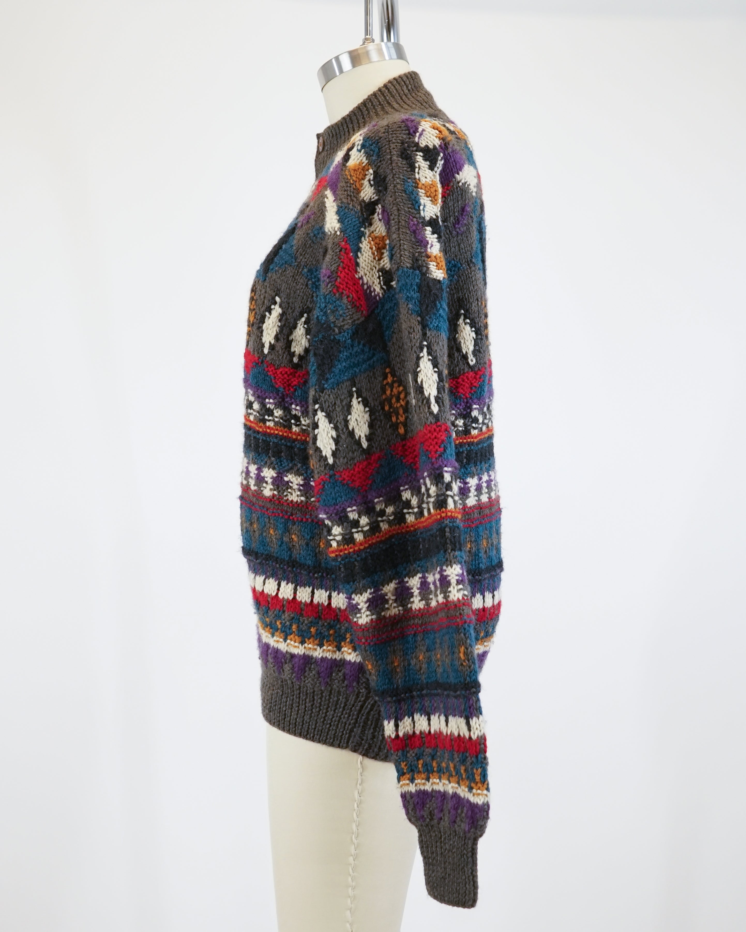 1990s Hand Knit Popover Sweater