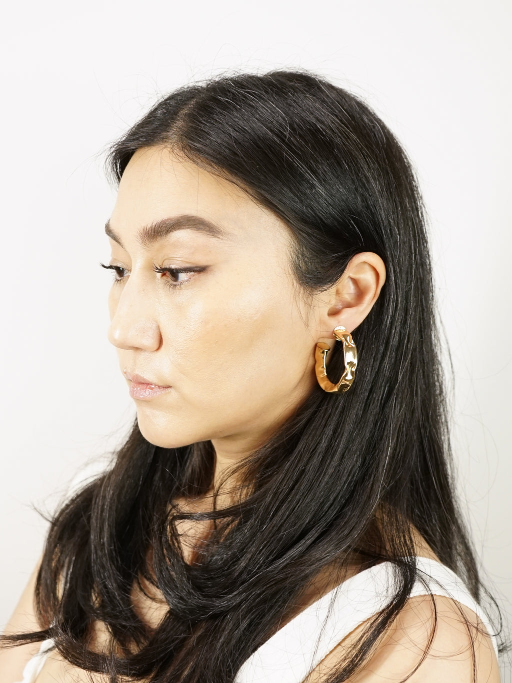 1980s Pinched Brass C-Hoops