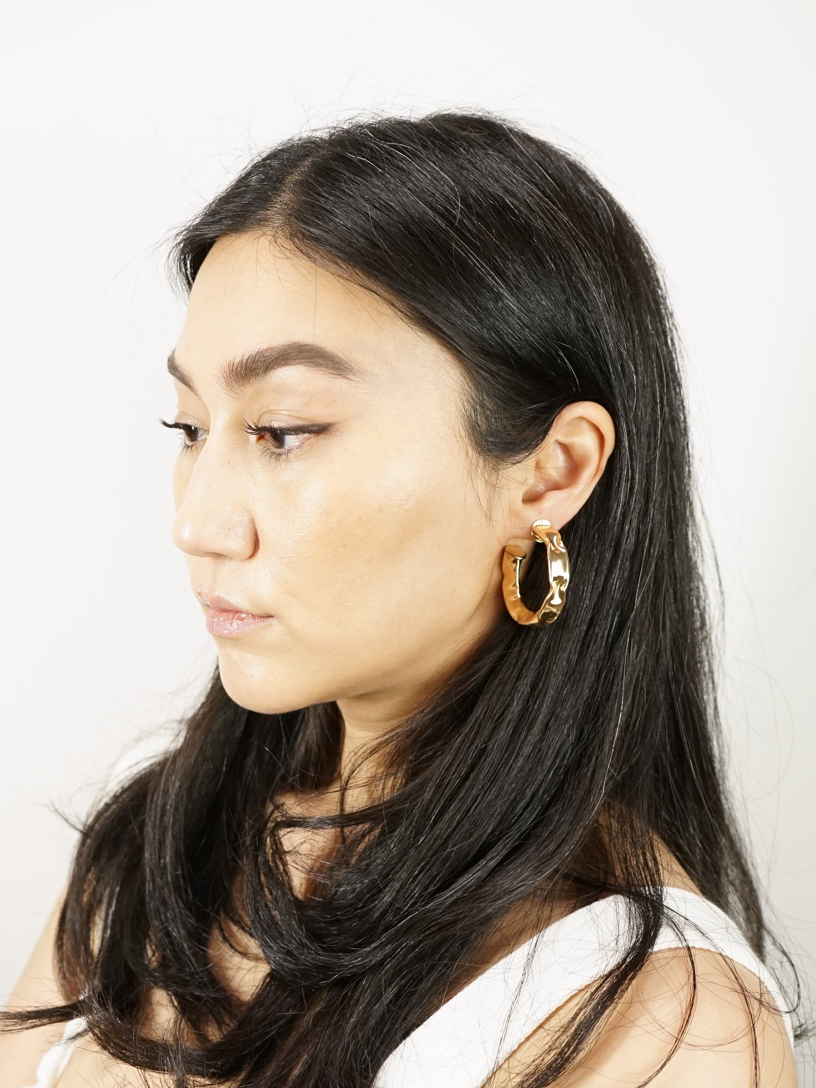 1980s Pinched Brass C-Hoops