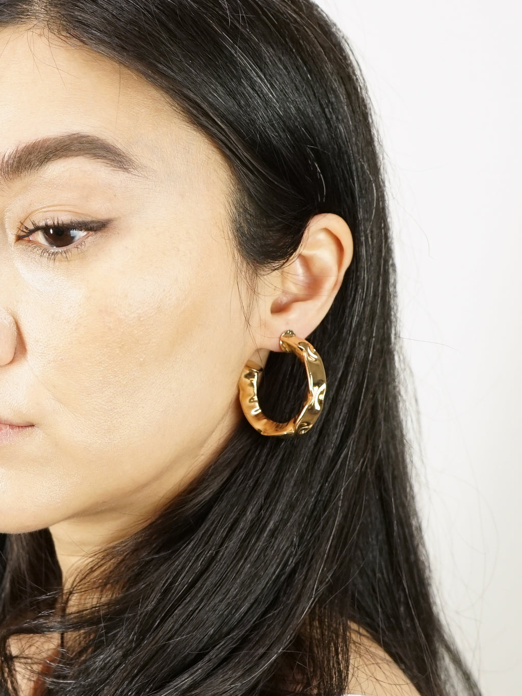 1980s Pinched Brass C-Hoops