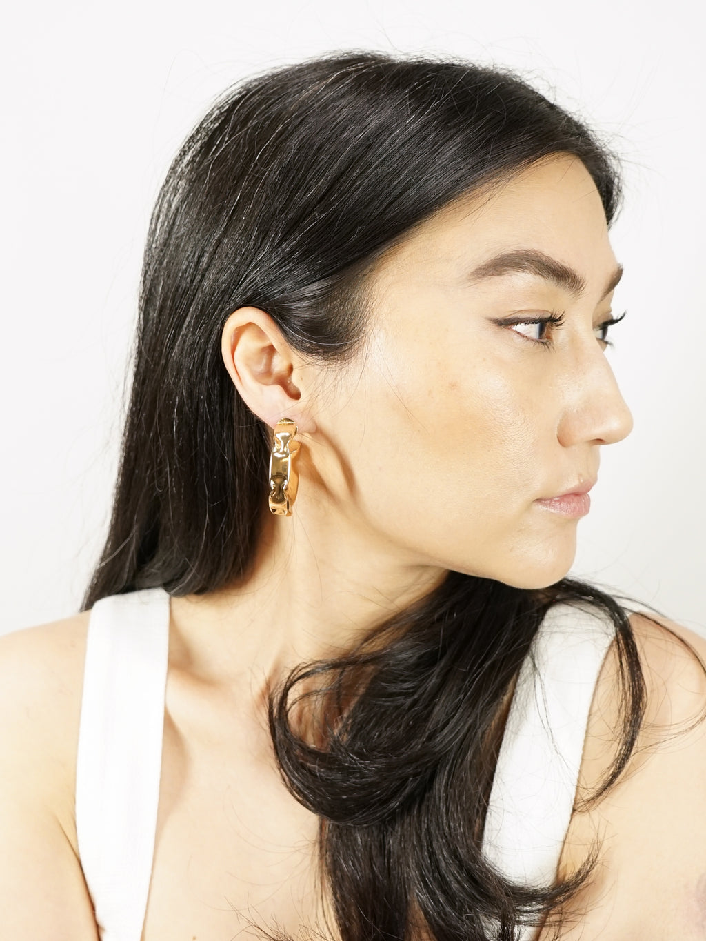 1980s Pinched Brass C-Hoops