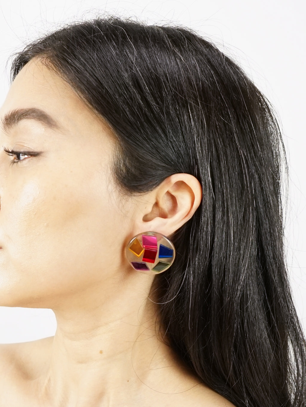 1980s Rainbow Glass Earrings