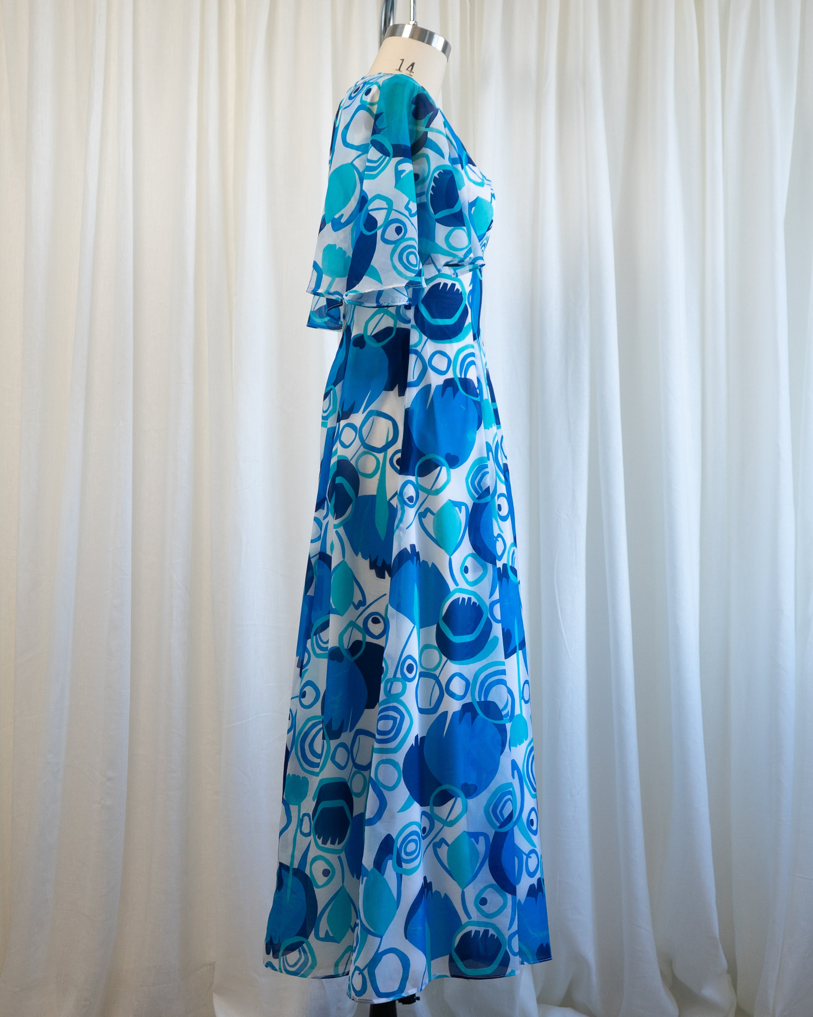 70s Bernard Fréres Nazar Monsters Print Maxi