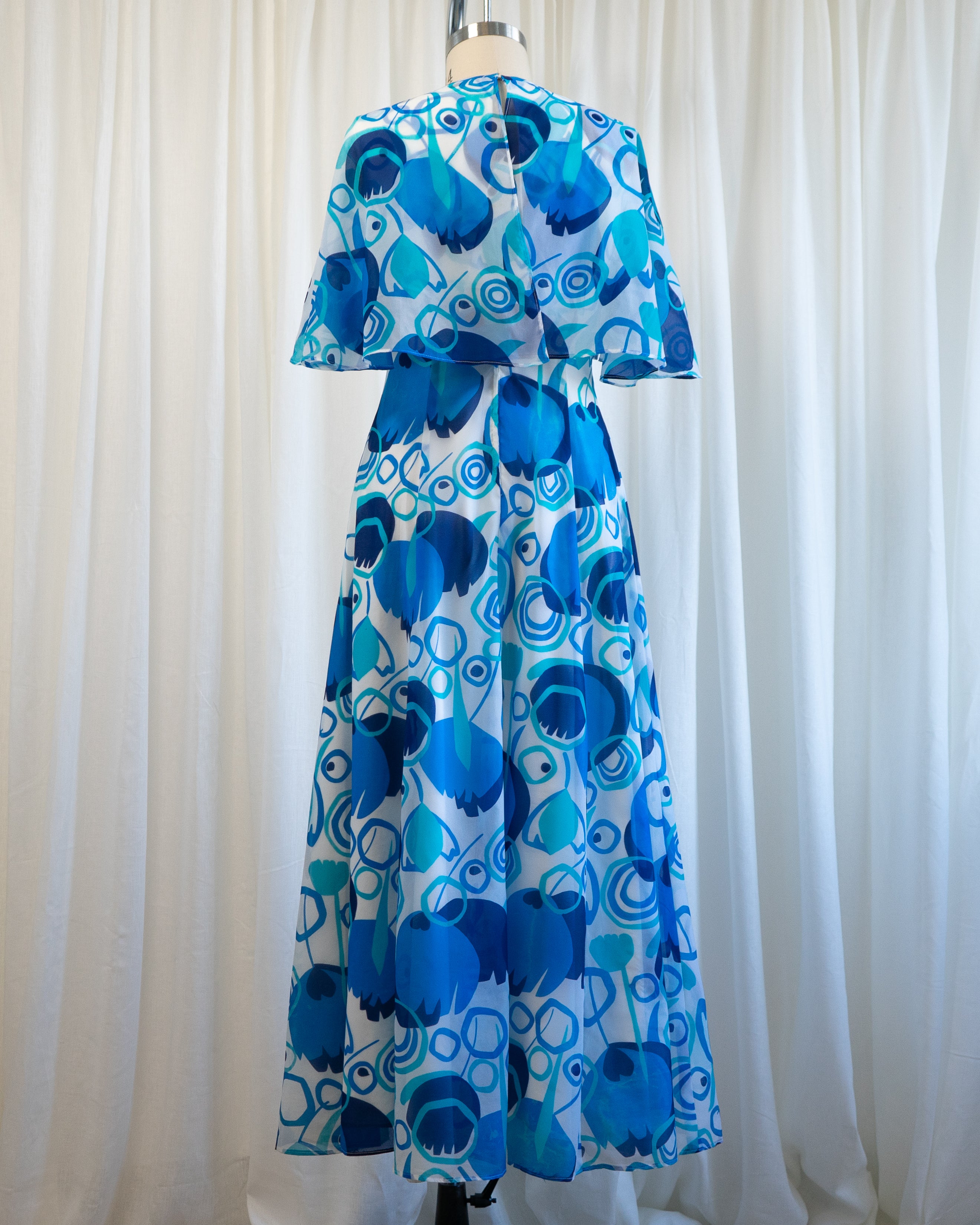 70s Bernard Fréres Nazar Monsters Print Maxi