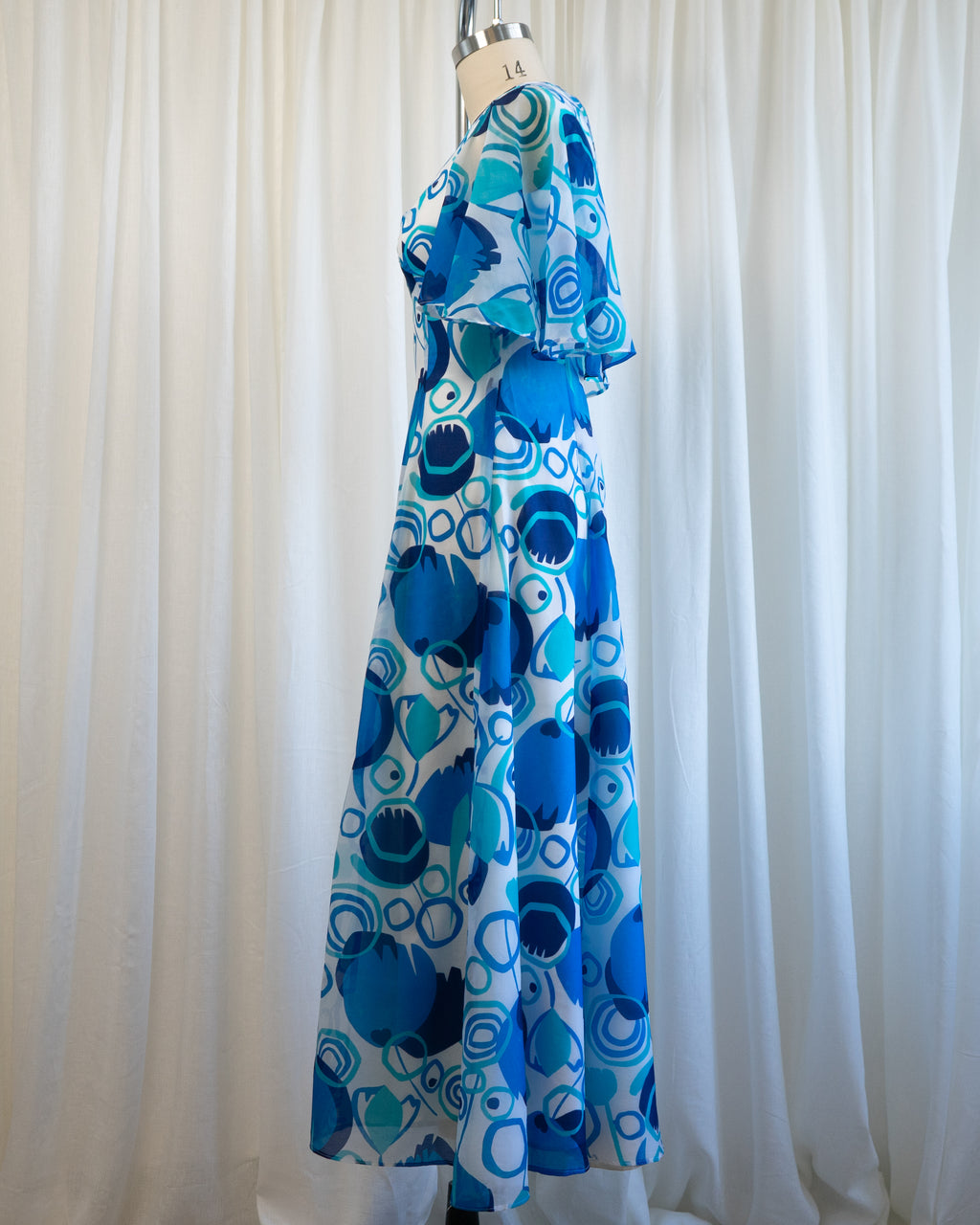 70s Bernard Fréres Nazar Monsters Print Maxi