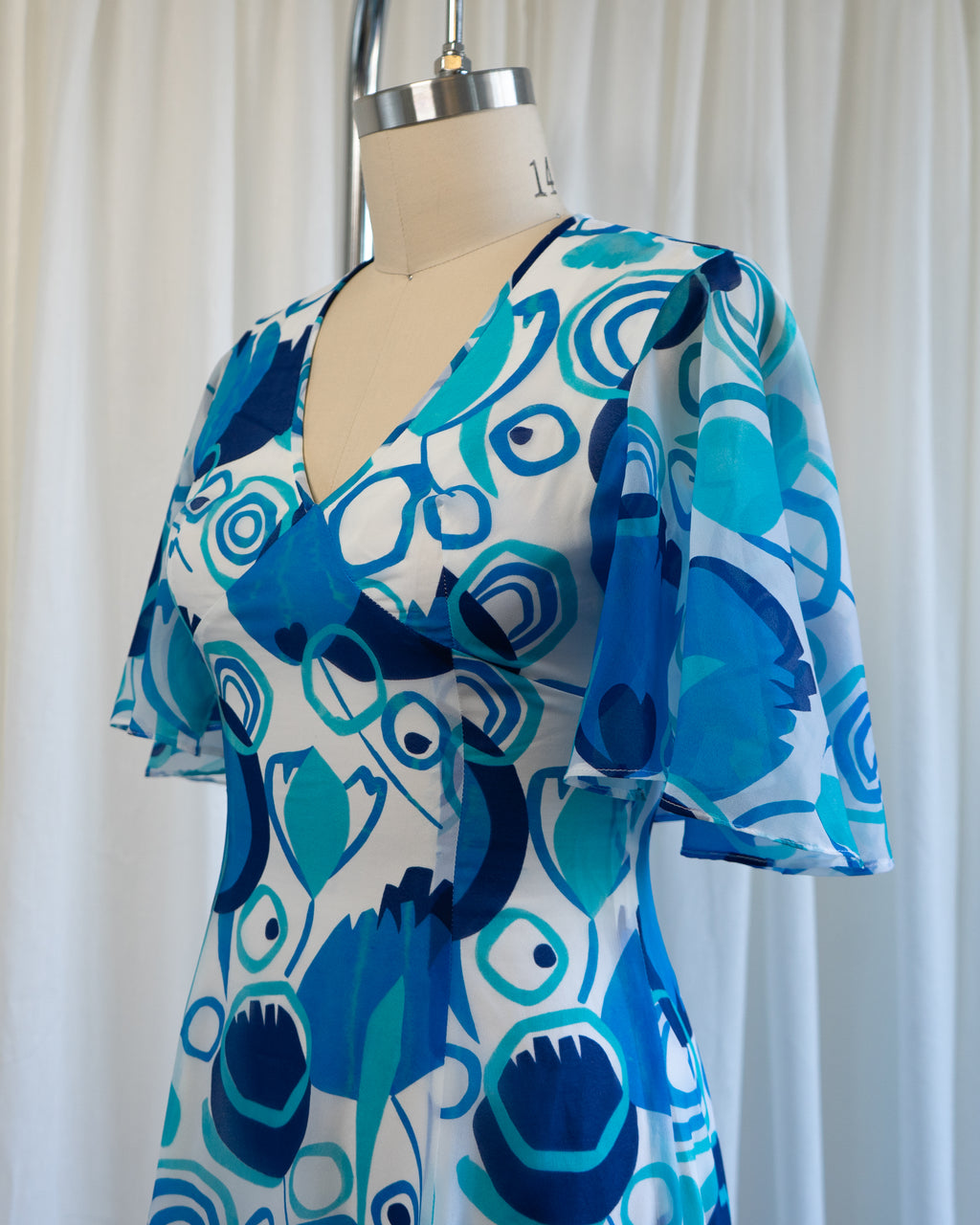 70s Bernard Fréres Nazar Monsters Print Maxi