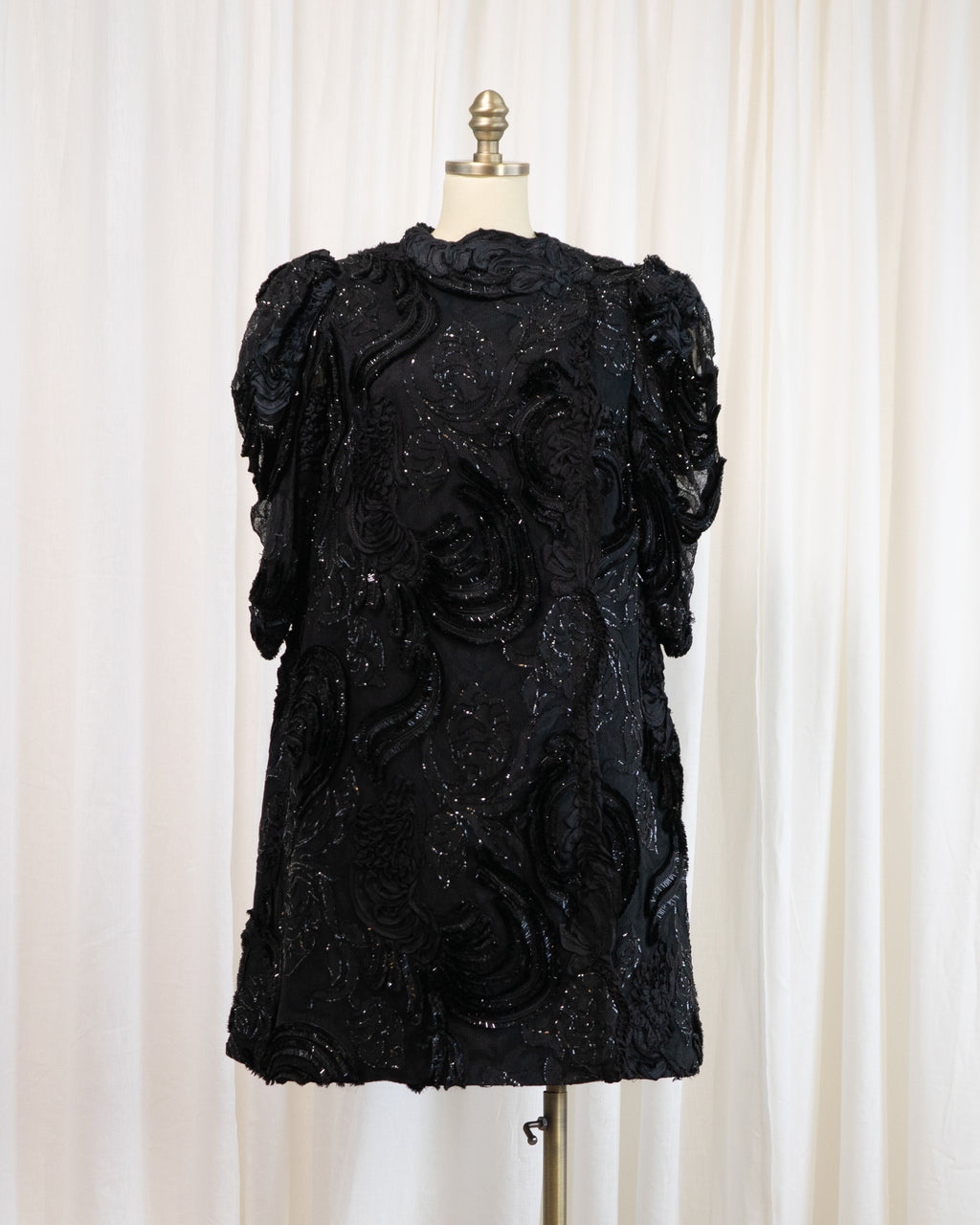 1980s Lace Jacket with Sheer Juliet Sleeves