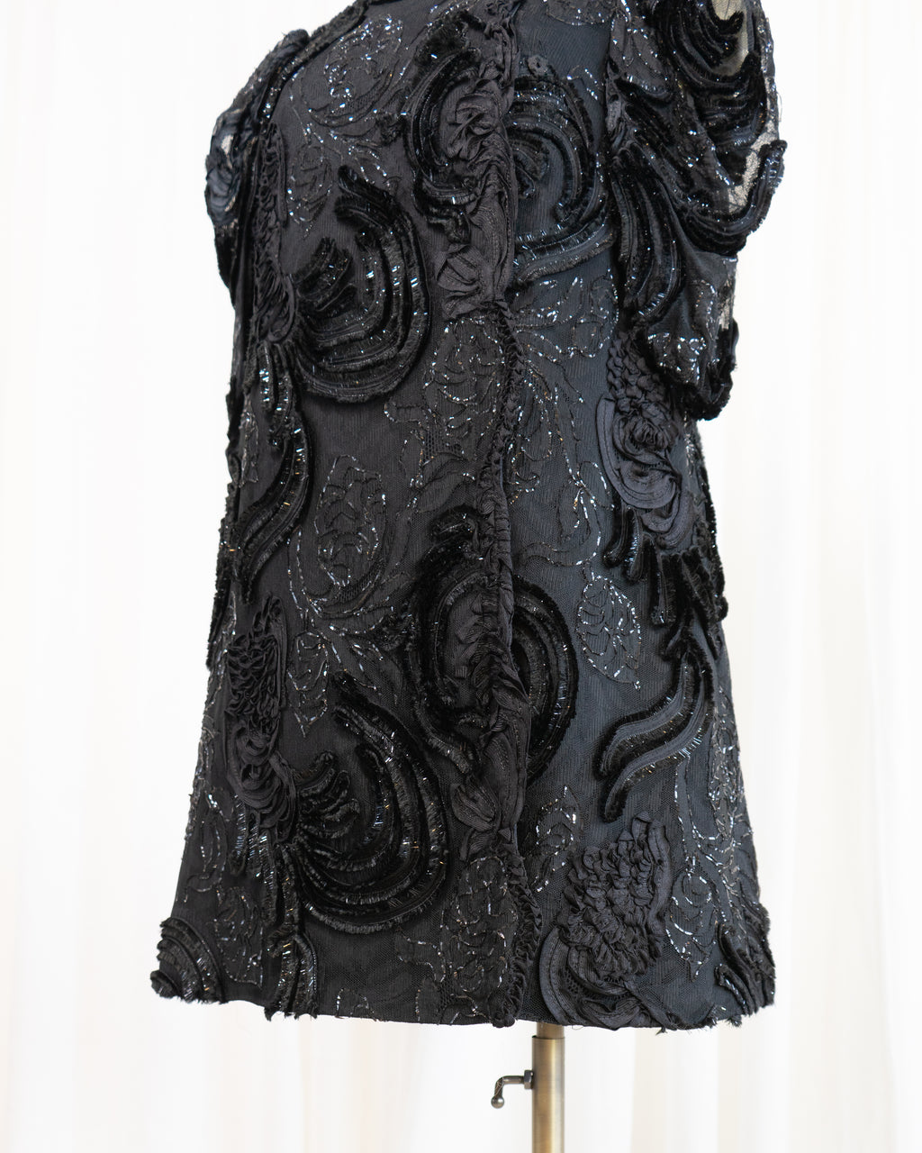 1980s Lace Jacket with Sheer Juliet Sleeves