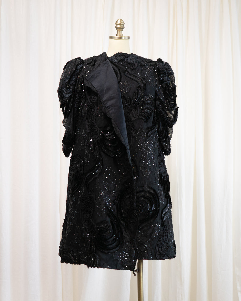 1980s Lace Jacket with Sheer Juliet Sleeves