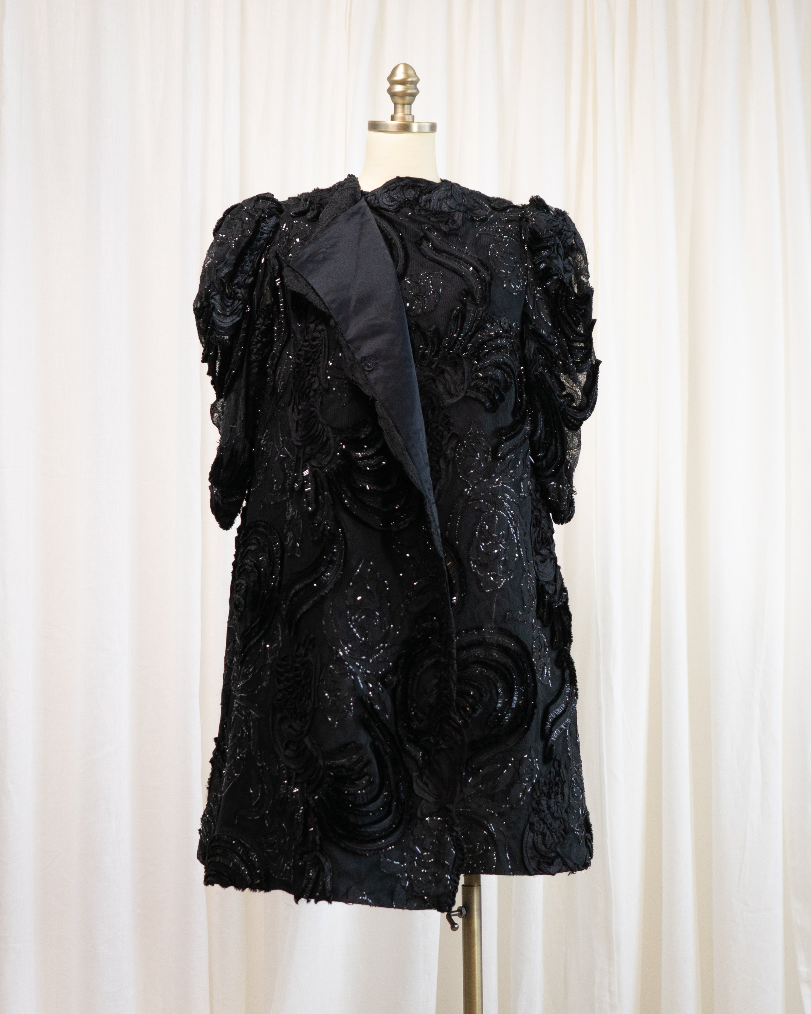 1980s Lace Jacket with Sheer Juliet Sleeves