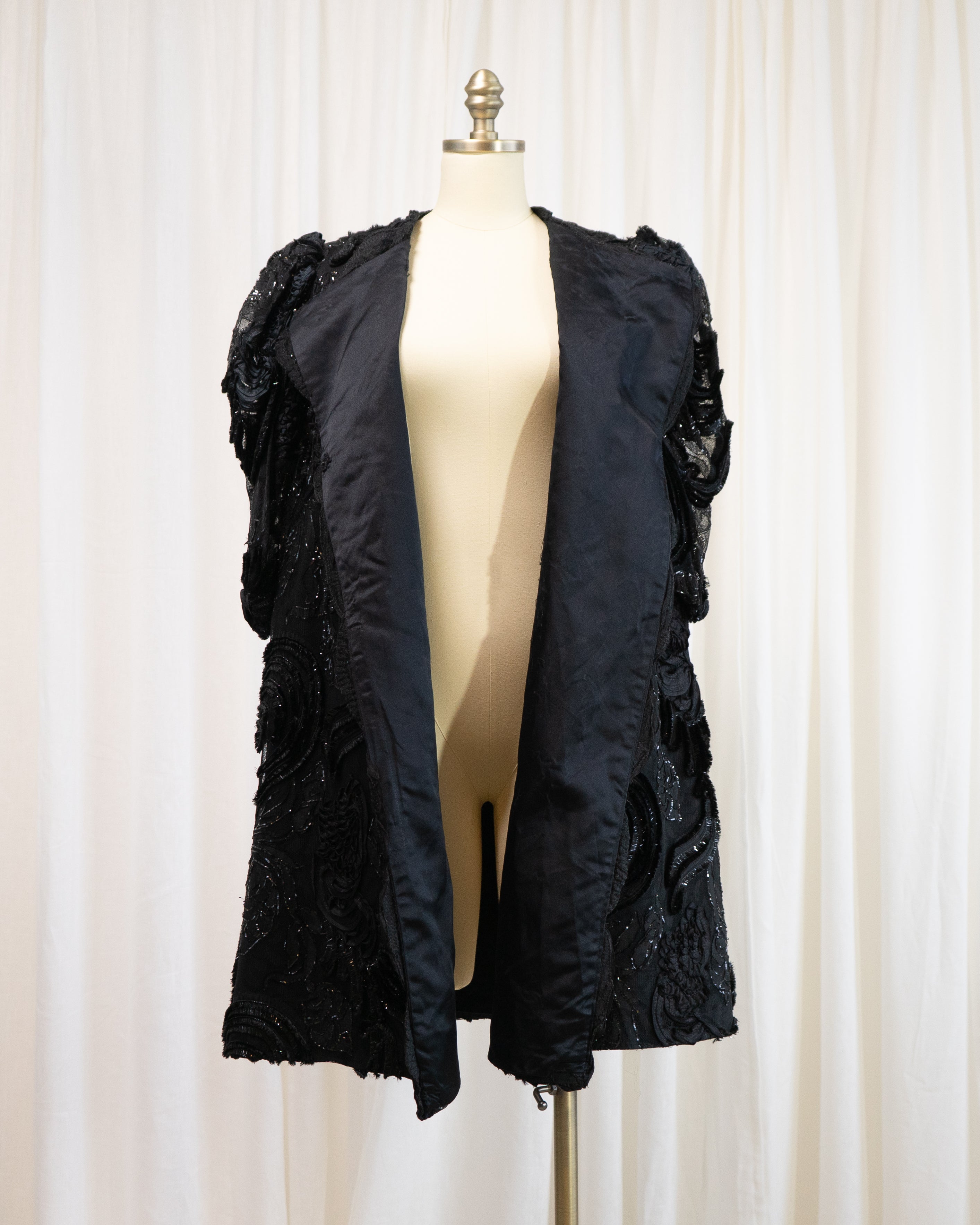 1980s Lace Jacket with Sheer Juliet Sleeves