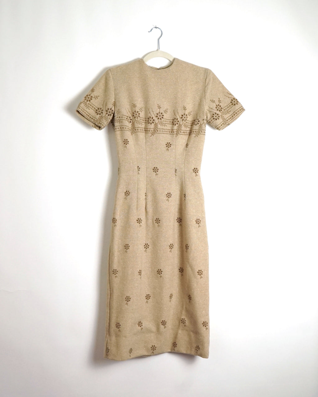 1960s Anne Fogarty Eyelet Midi Dress
