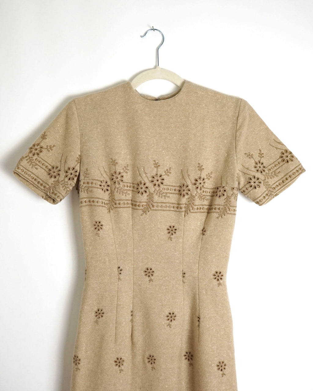1960s Anne Fogarty Eyelet Midi Dress