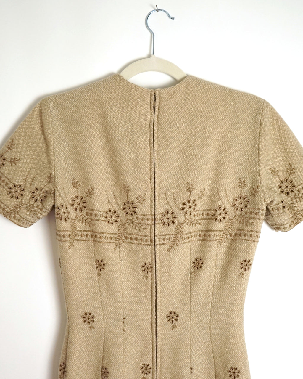 1960s Anne Fogarty Eyelet Midi Dress