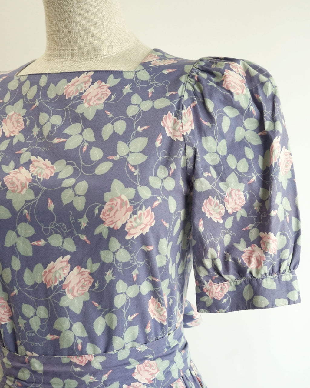 1980s Laura Ashley Climbing Roses Dress