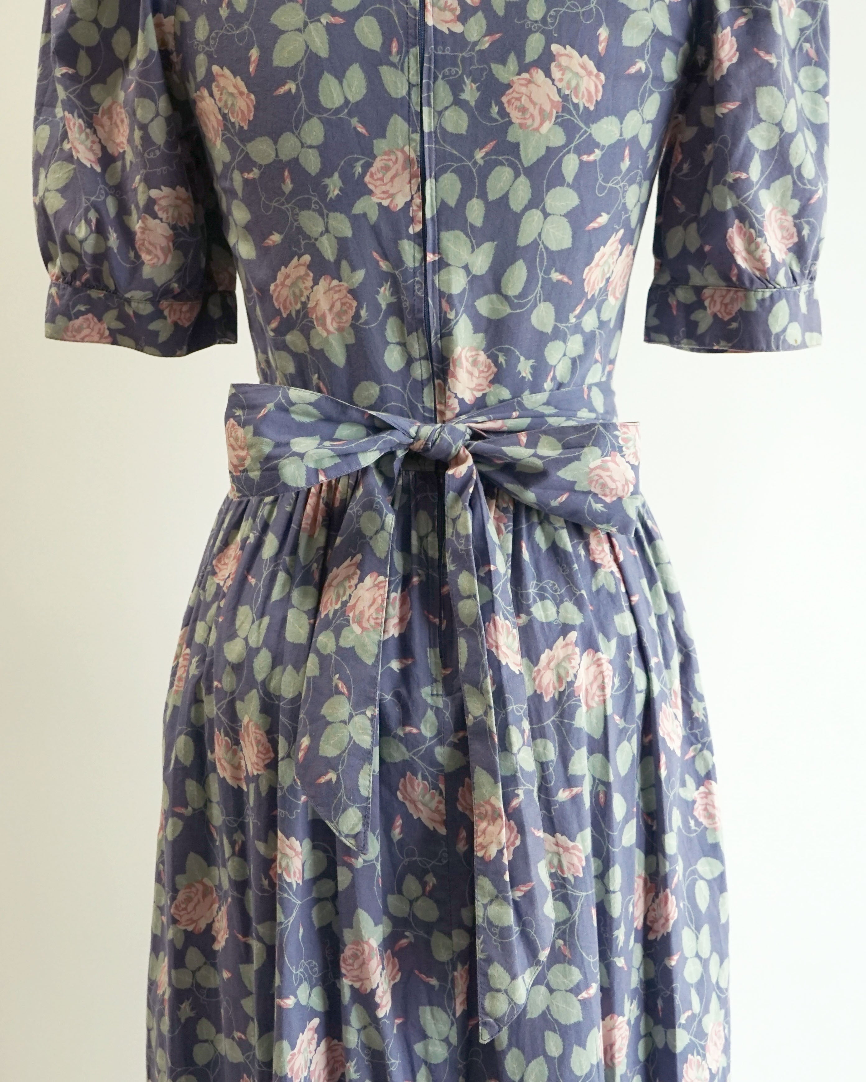 1980s Laura Ashley Climbing Roses Dress