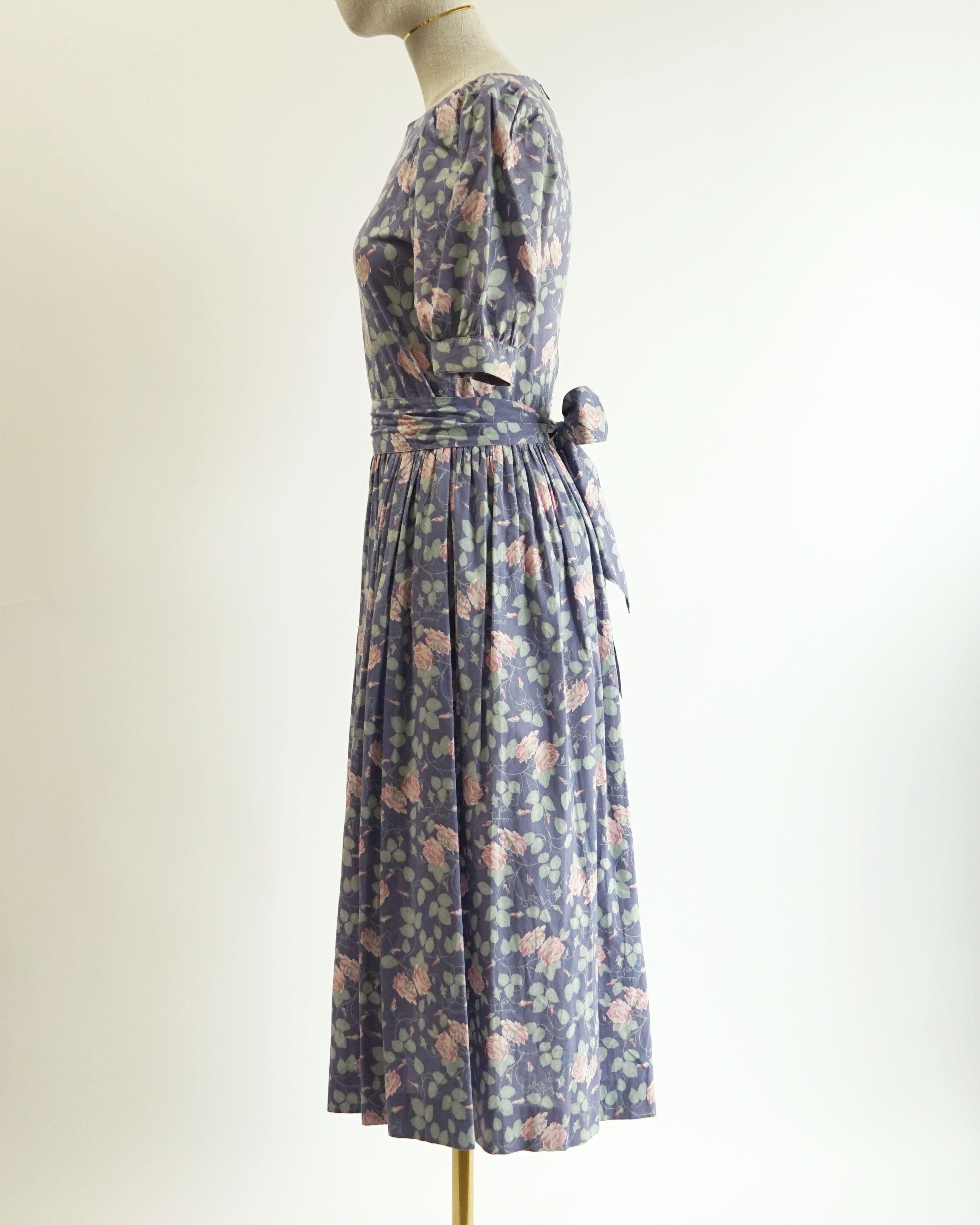 1980s Laura Ashley Climbing Roses Dress