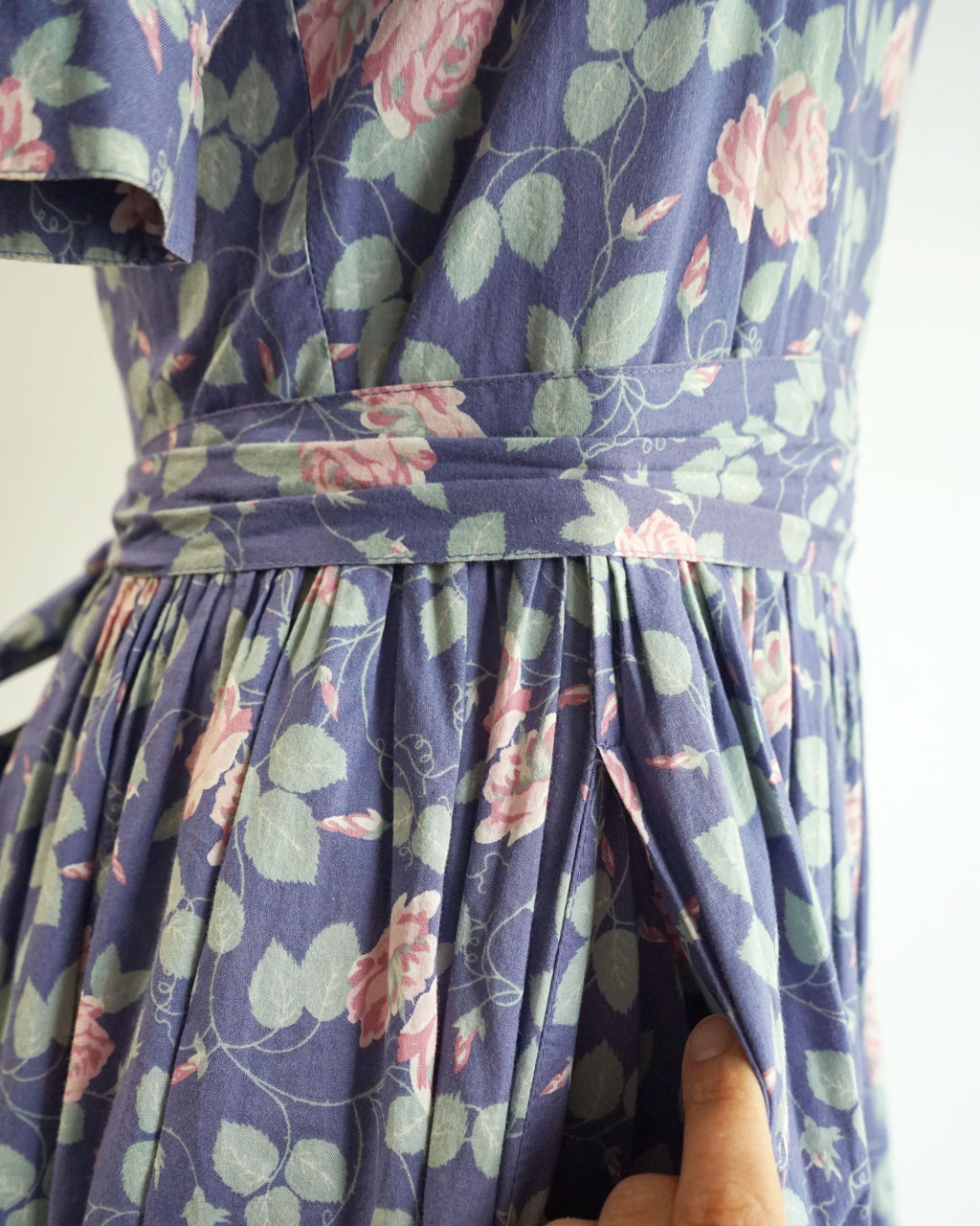 1980s Laura Ashley Climbing Roses Dress
