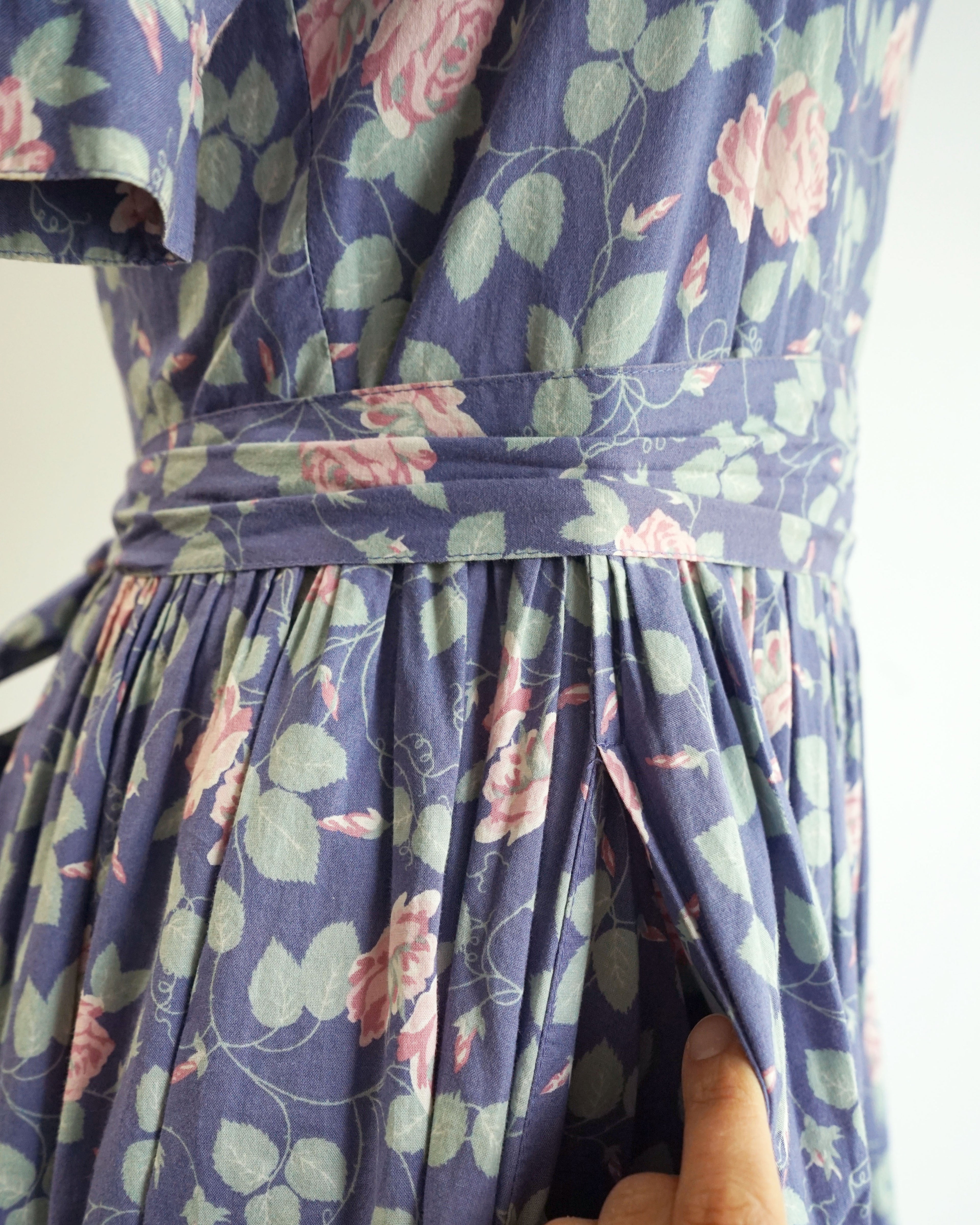 1980s Laura Ashley Climbing Roses Dress