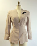 80s Thierry Mugler Paris Tan Corset Blazer