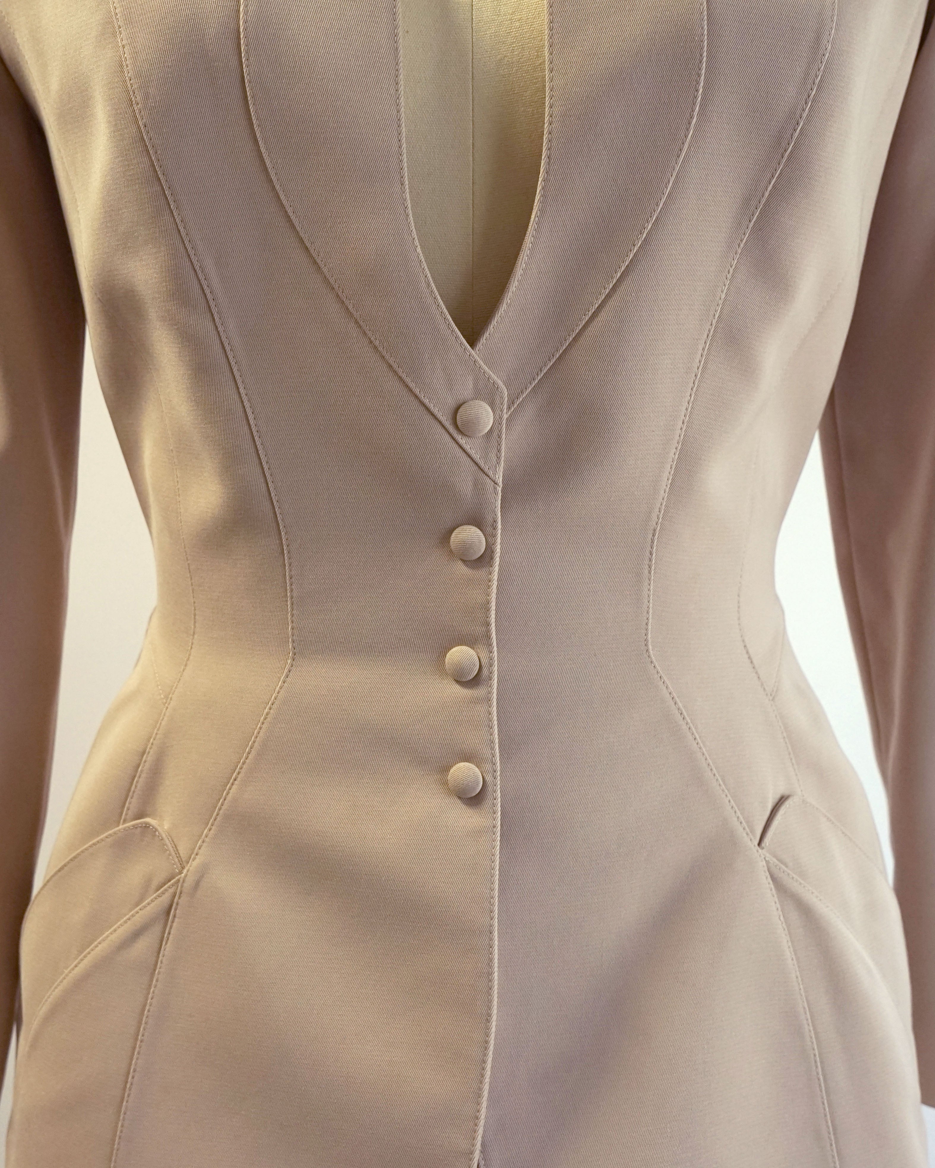 1980s Thierry Mugler Fitted Corset Blazer