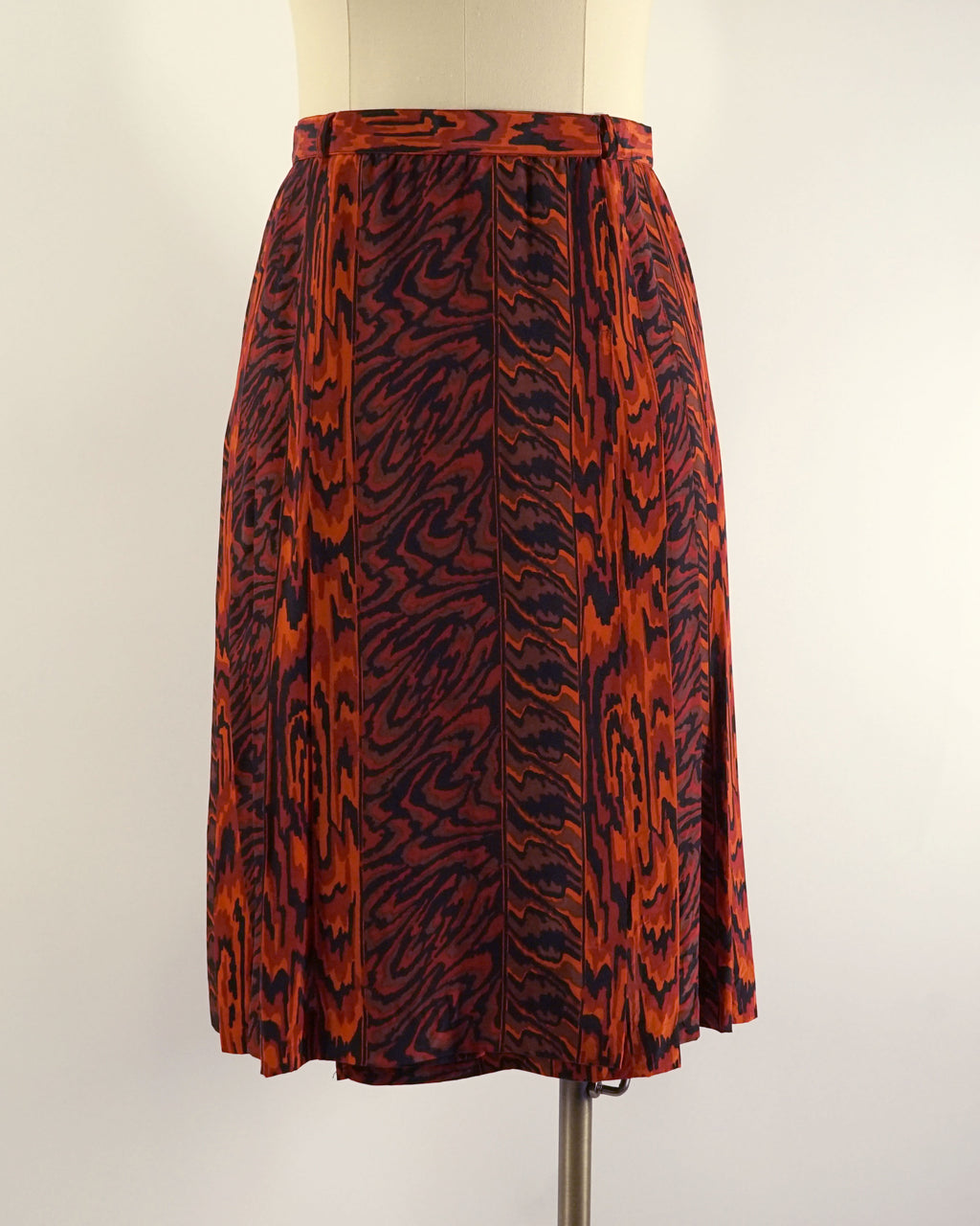 1990s Jean-Louis Scherrer Red Silk Blouse & Skirt Set