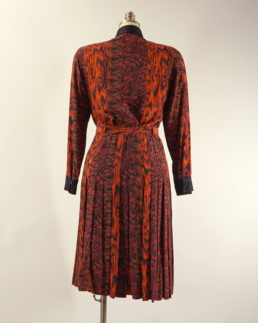 1990s Jean-Louis Scherrer Red Silk Blouse & Skirt Set