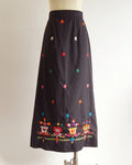 1970s Tesoro's Neon Embroidered Skirt