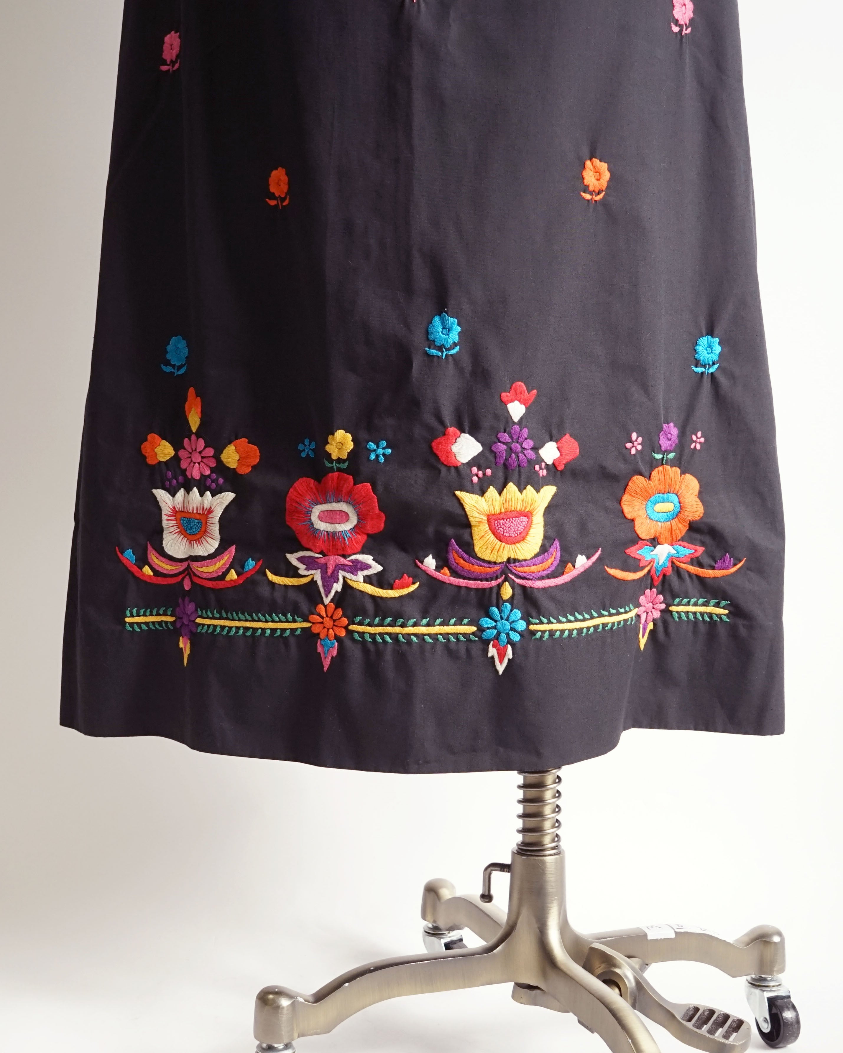 1970s Tesoro's Neon Embroidered Skirt