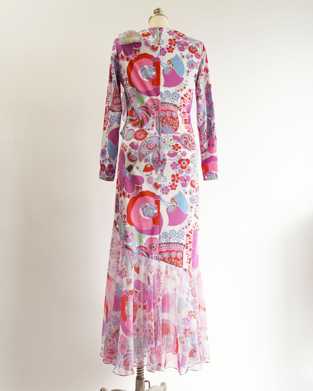 60s Lord & Taylor x Don Luis de España Ruffle Maxi Dress
