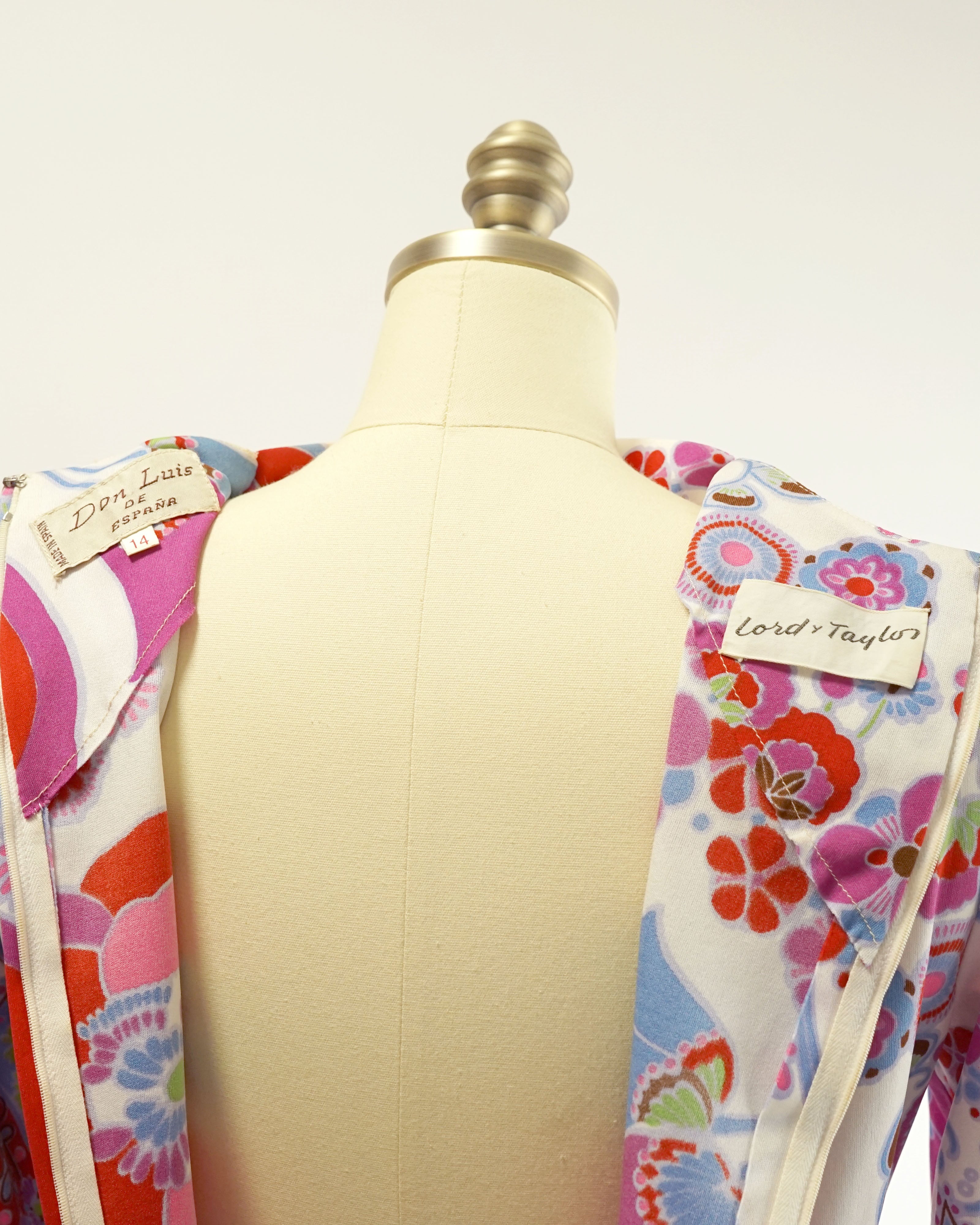 60s Lord & Taylor x Don Luis de España Ruffle Maxi Dress