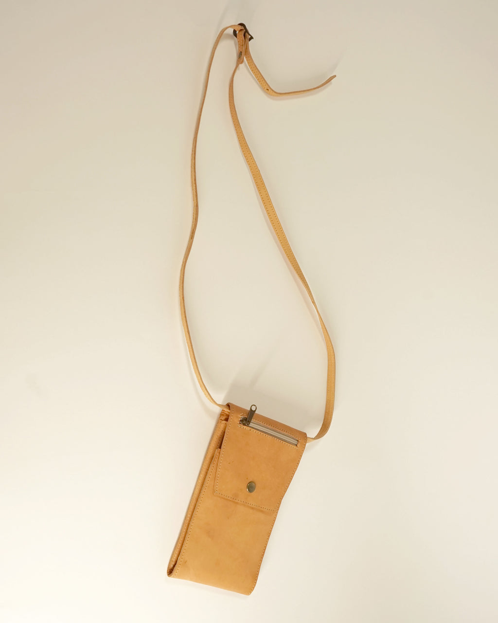 90s Leather Camel Color Wallet Mini Bag w Removable Straps