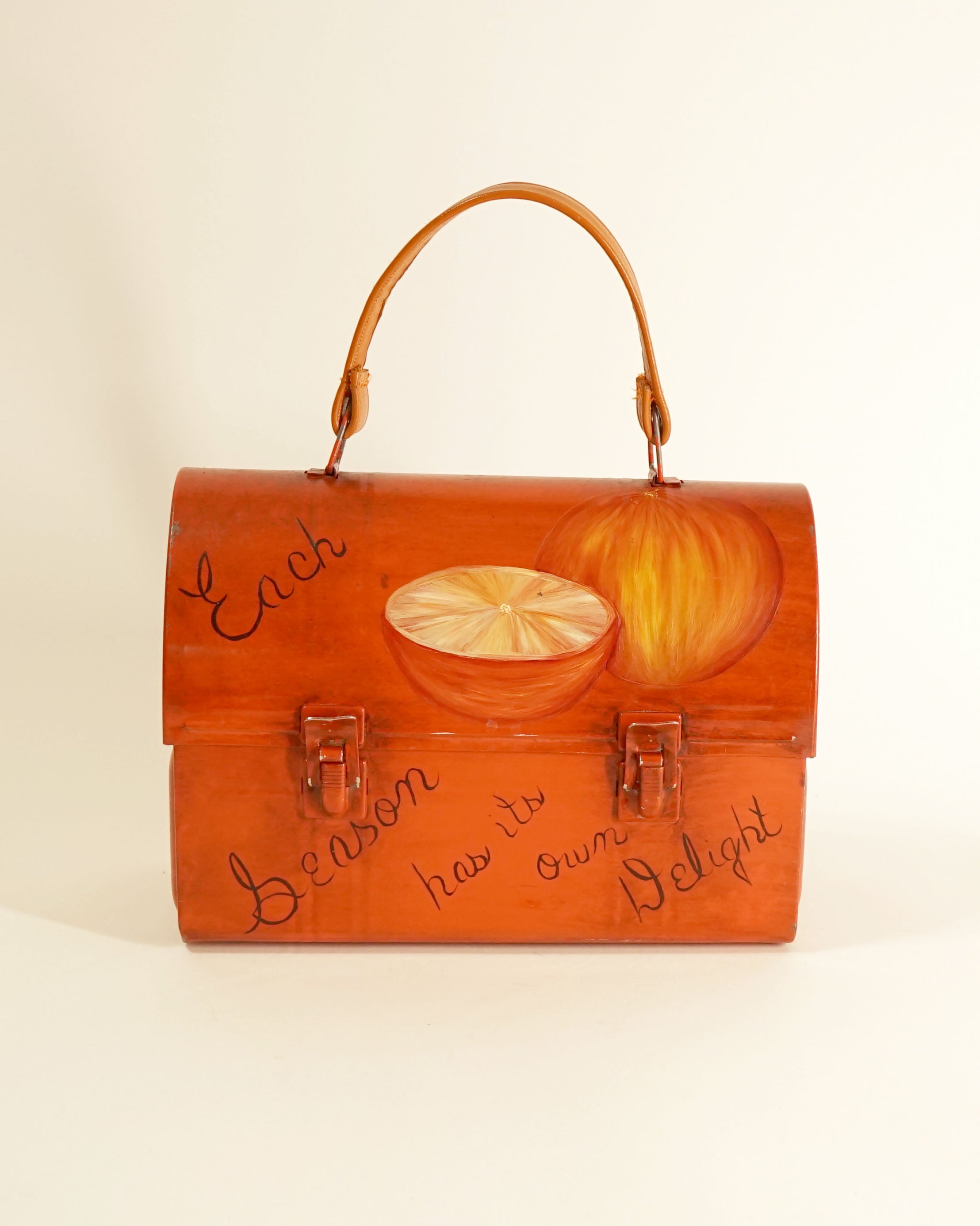 1960s Painted Lunch Box with Liner