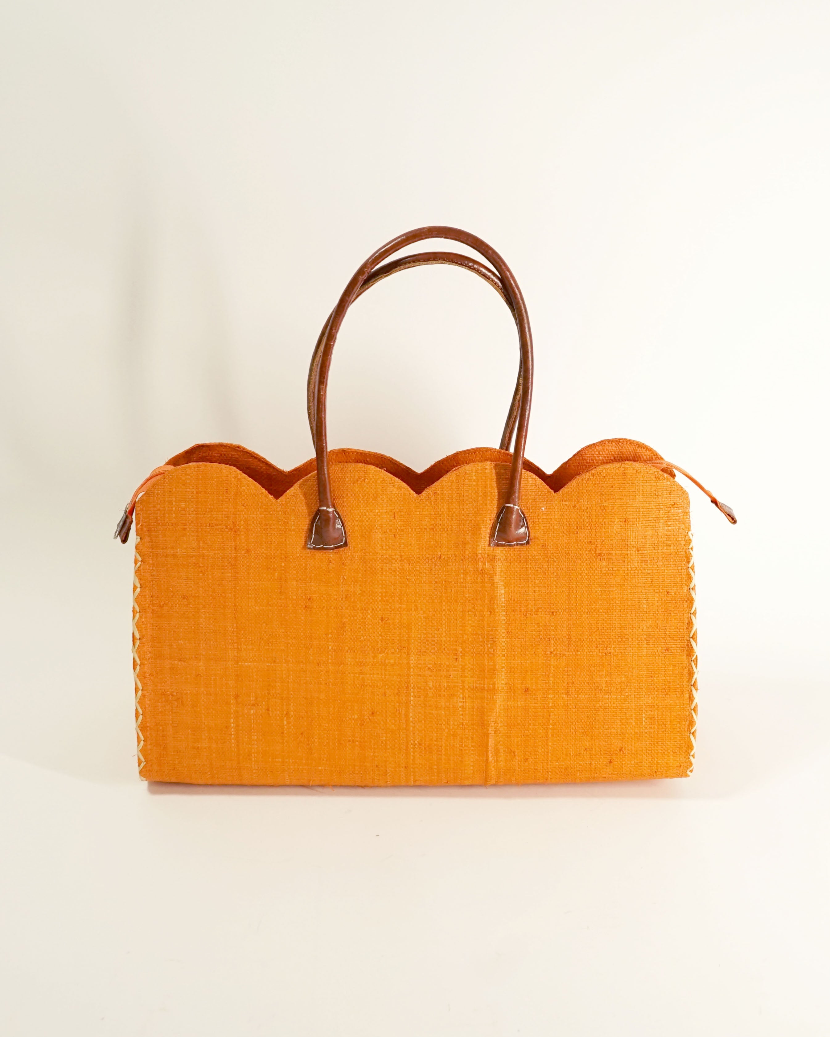 1990s Ile de la Réunion Large Straw Tote Bag