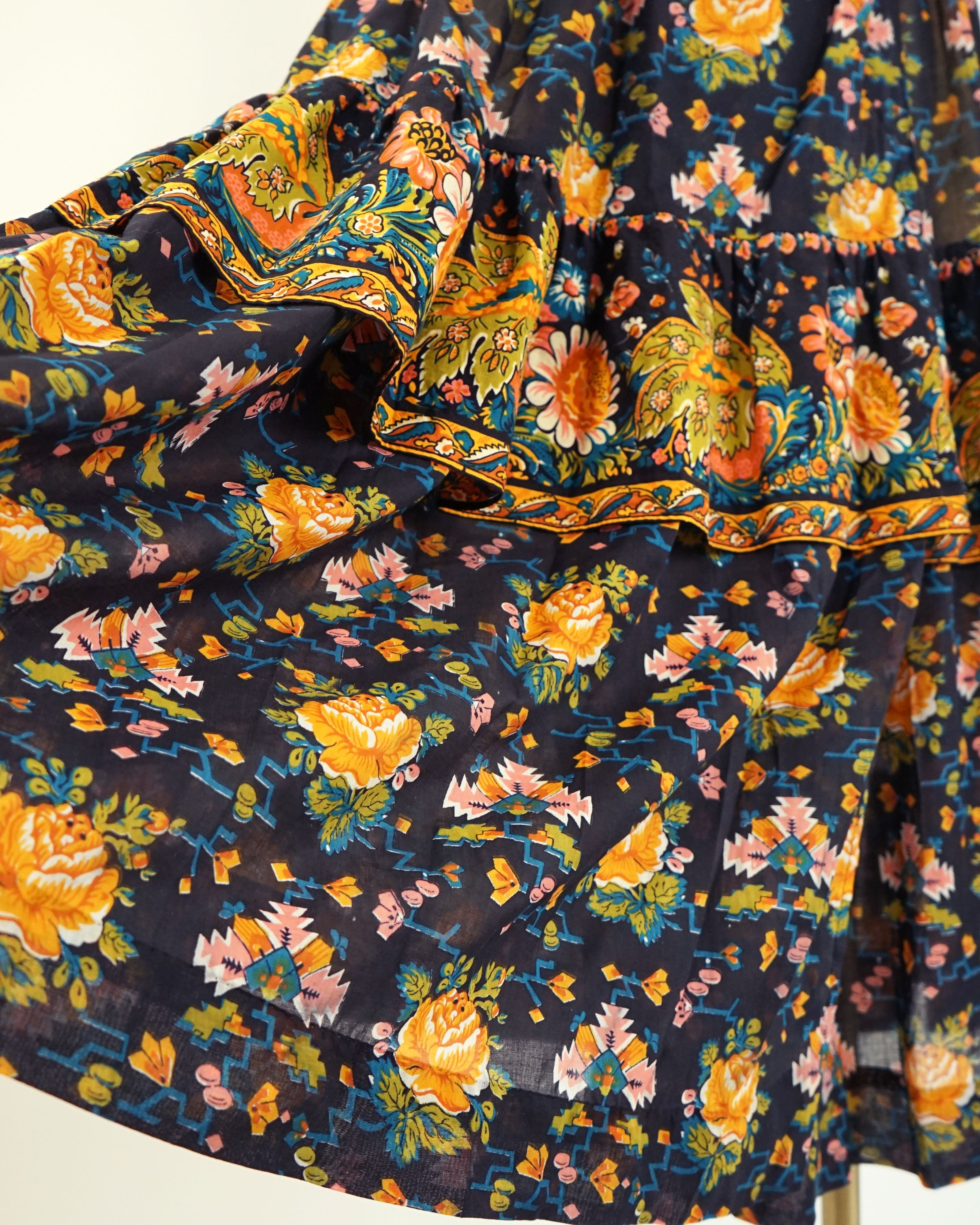 1970s Pierre Deux Souleiado Wrap Around Skirt