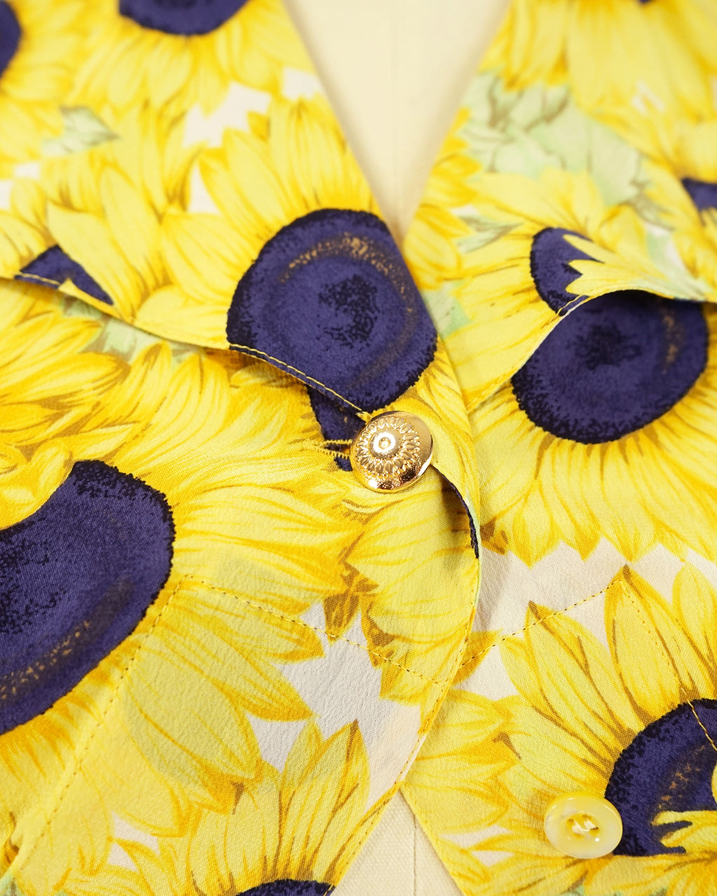 1994 Escada Margaretha Ley -Documented Vintage- Silk Sunflower Blouse & Shorts