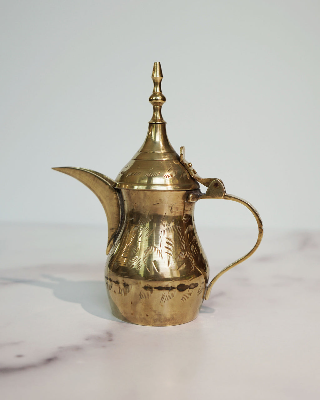 1970s Small Brass Tea Kettle