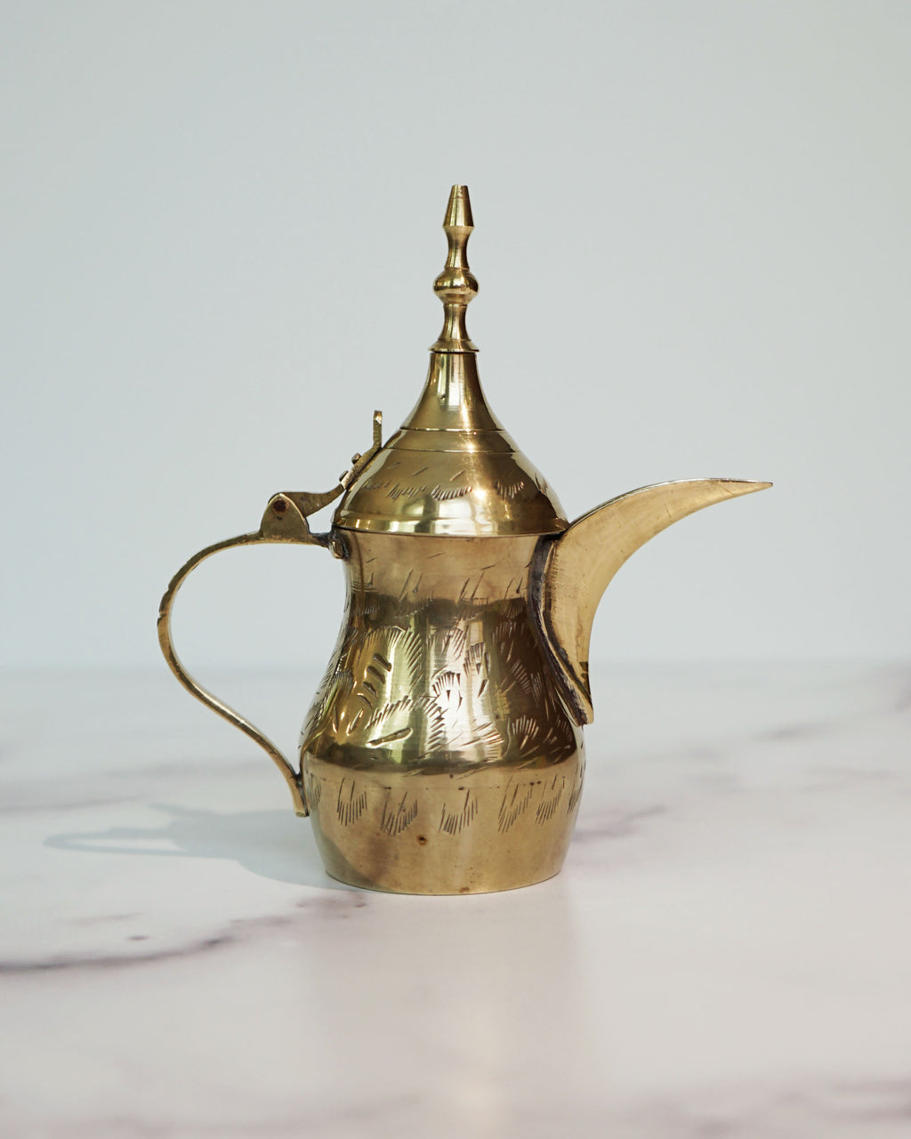 1970s Small Brass Tea Kettle