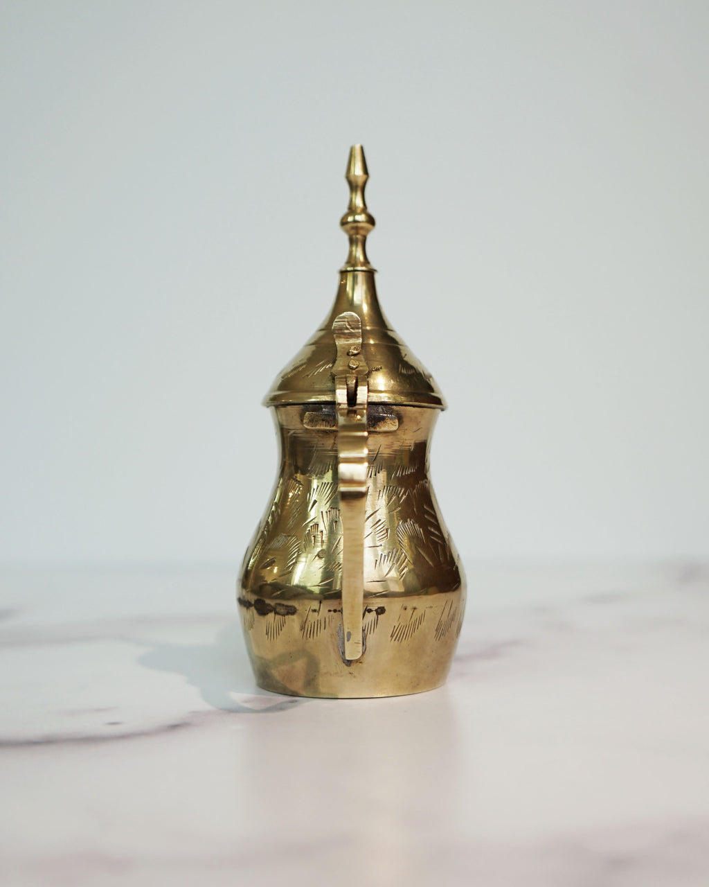 1970s Small Brass Tea Kettle